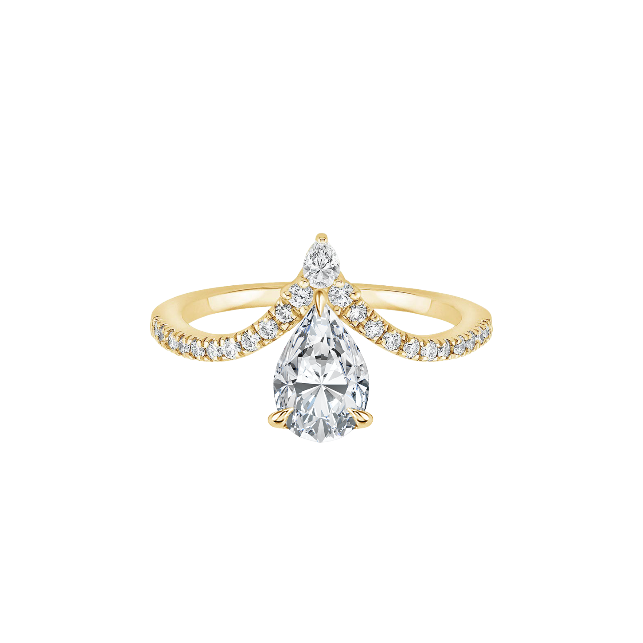 Amariel Pear V Pave Ring 18K Gold - Best prices for jewelry and diamonds. The best jewelry to shop in Dubai and Abu Dhabi - Dubai Tourism. Best Shopping in Dubai Mall - Fashion Avenue, Mall of Emirates, Dubai, Palm Jumeirah and UAE. Hip-hop custom jewelry and manufacturer supplier - diamond and gold wholesaler. The best place to visit in Dubai during vacation. Richie Gold & Diamond is located in Dubai Gold Souk