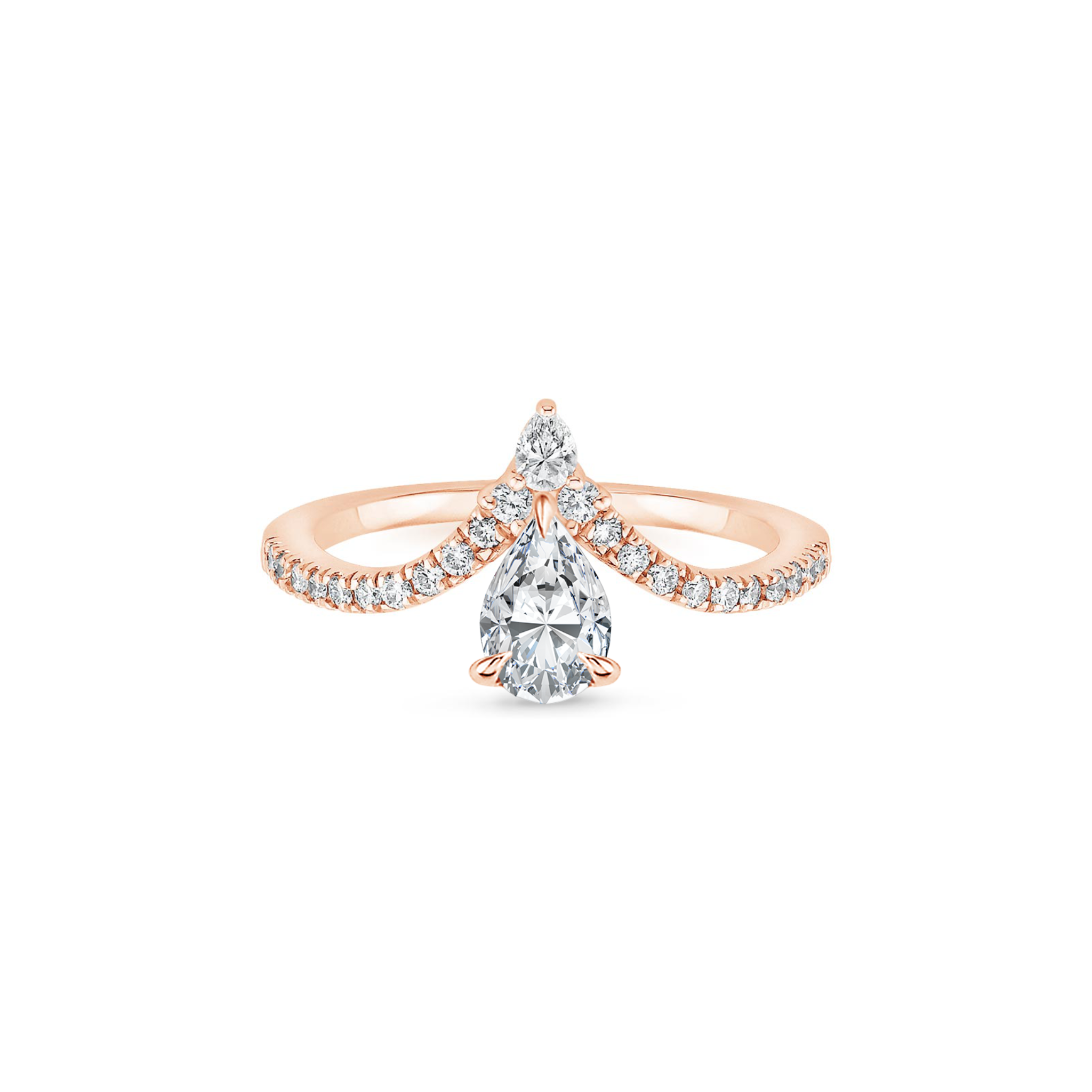 Amariel Pear V Pave Ring 18K Rose Gold - Best prices for jewelry and diamonds. The best jewelry to shop in Dubai and Abu Dhabi - Dubai Tourism. Best Shopping in Dubai Mall - Fashion Avenue, Mall of Emirates, Dubai, Palm Jumeirah and UAE. Hip-hop custom jewelry and manufacturer supplier - diamond and gold wholesaler. The best place to visit in Dubai during vacation. Richie Gold & Diamond is located in Dubai Gold Souk