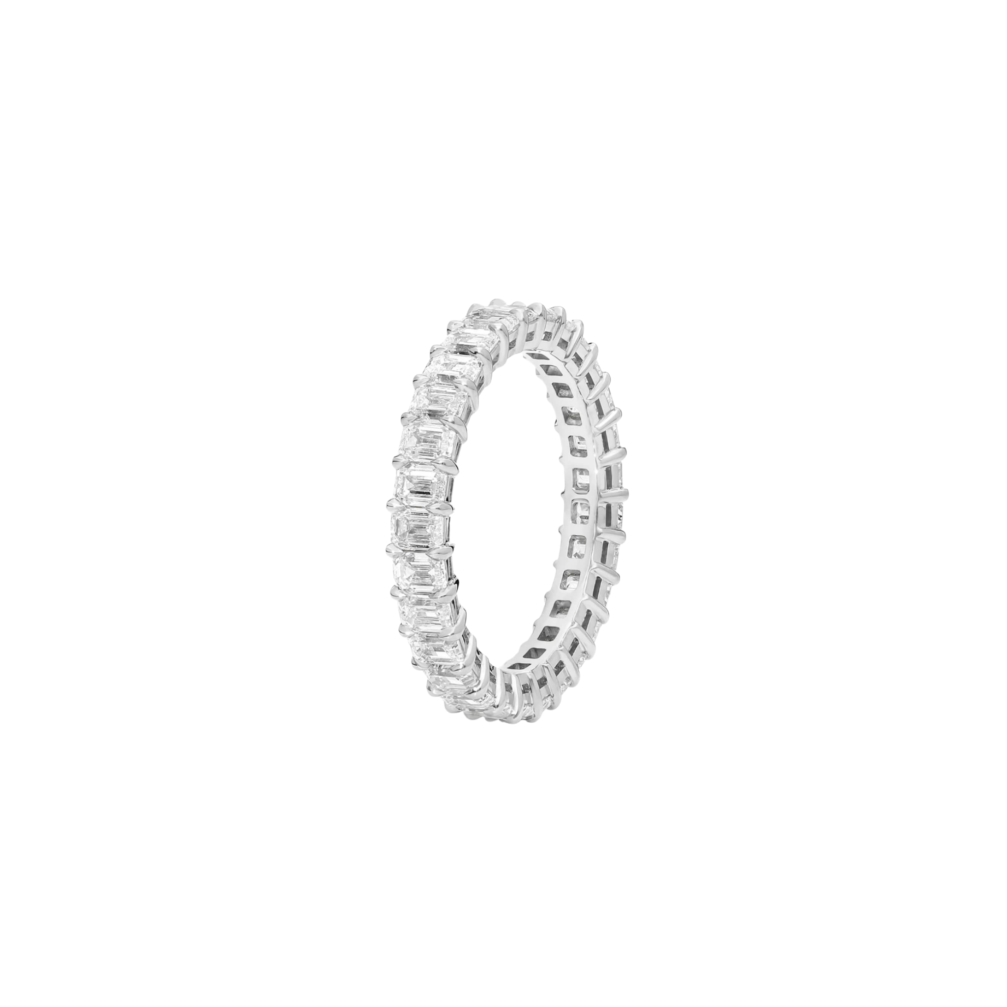 Vaura Emerald Cut Eternity Band 18K White Gold