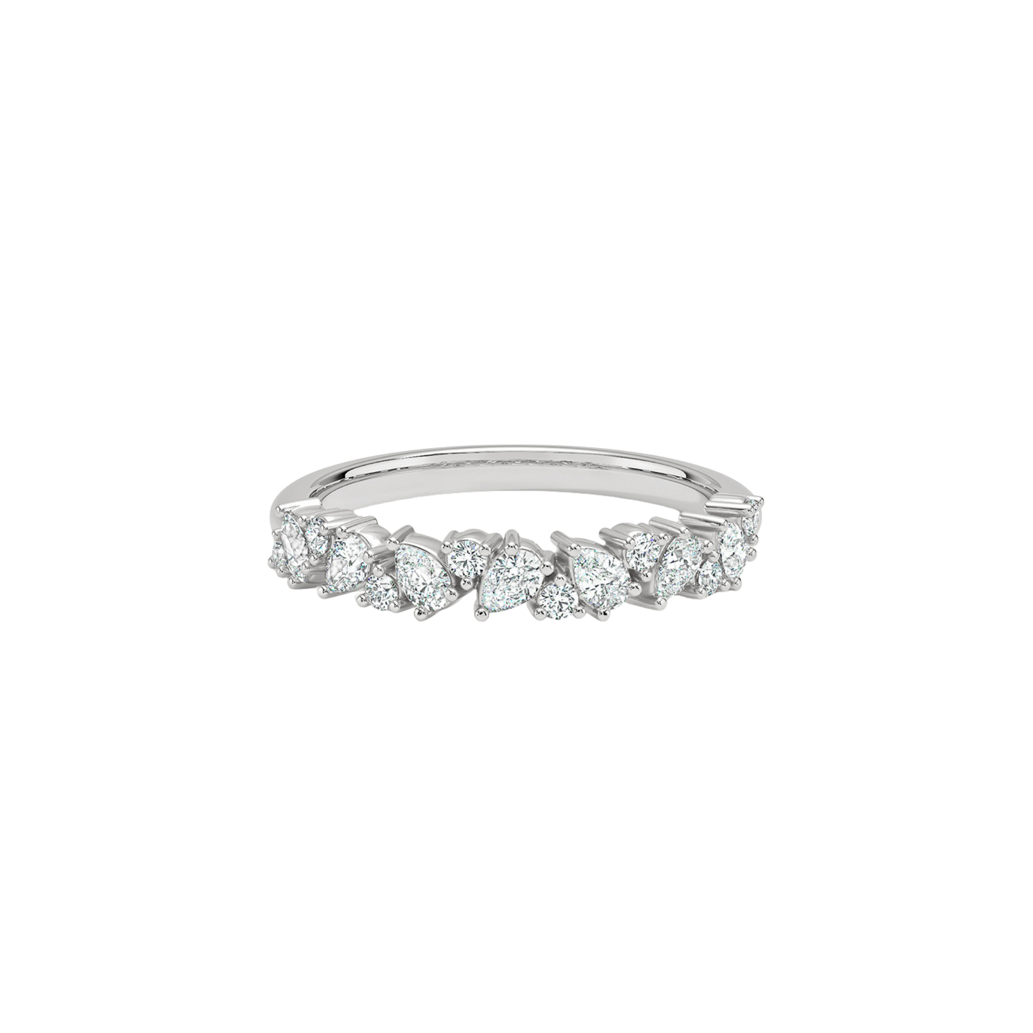 Serenya Diamond Band in 18K White Gold