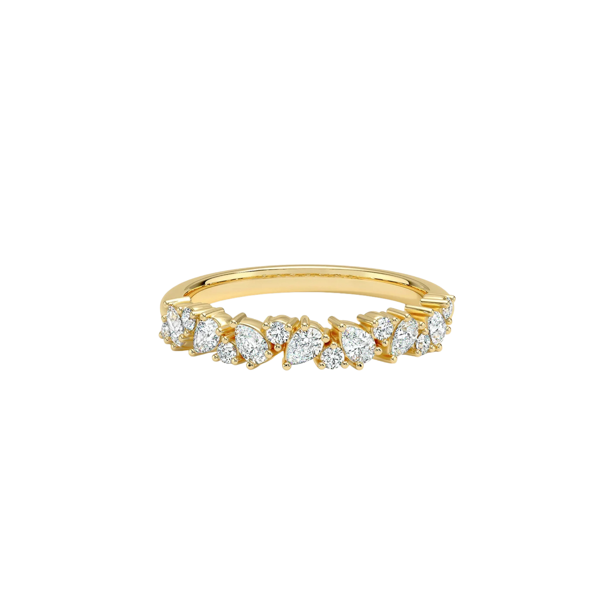 Serenya Diamond Band in 18K White Gold