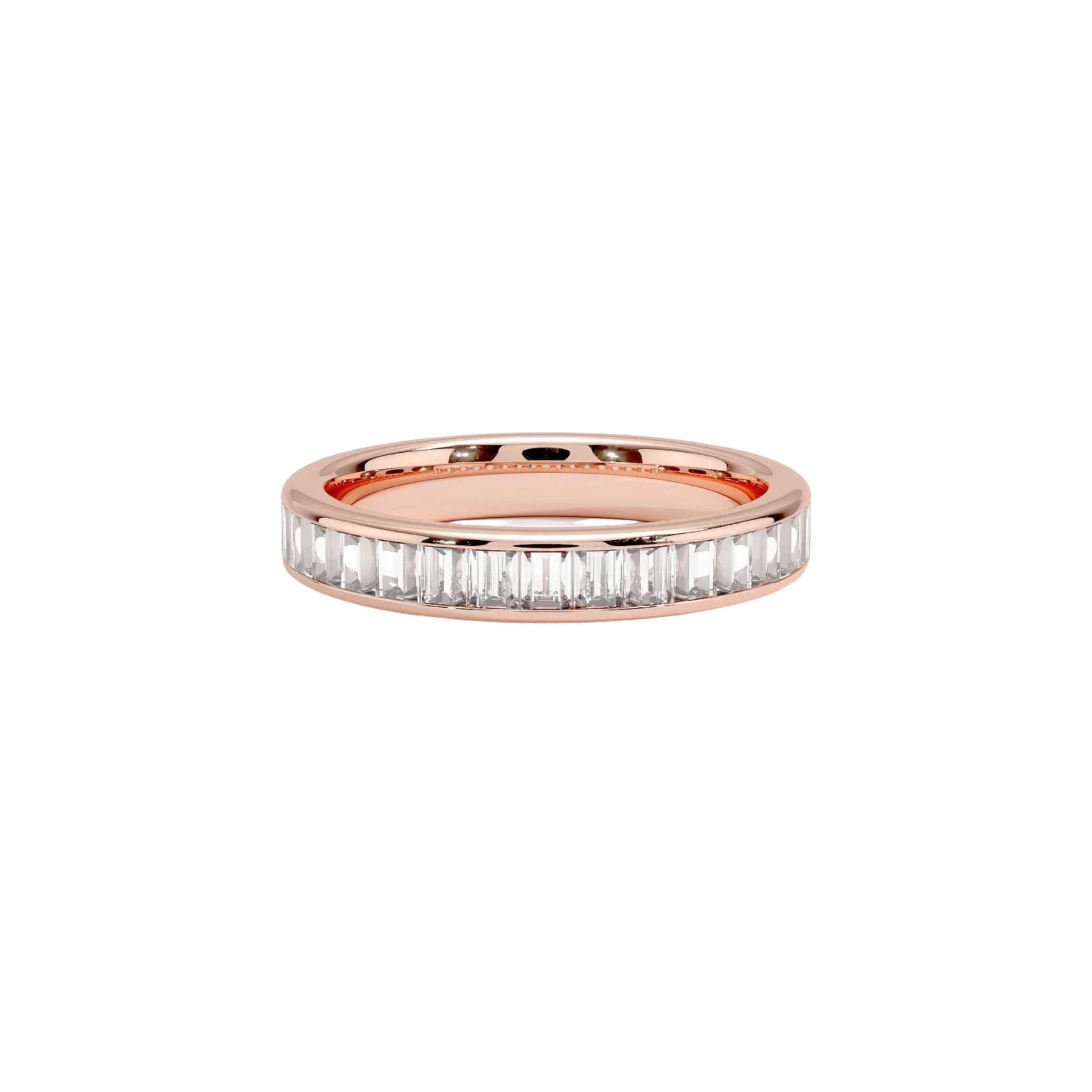 Alarien Baguette Channel Band 18K Rose Gold - Natural diamond and lab grown diamond engagement rings and wedding bands at unbeatable prices. Best bridal jewelry collections in Dubai and Abu Dhabi, featuring custom-made rings, timeless solitaires, and luxury wedding sets. Richie Gold & Diamond in the heart of Dubai Gold Souk — your trusted destination for engagement rings, wedding bands, and fine jewelry in the UAE, Dubai Mall, Fashion Avenue, Mall of the Emirates, and Palm Jumeirah