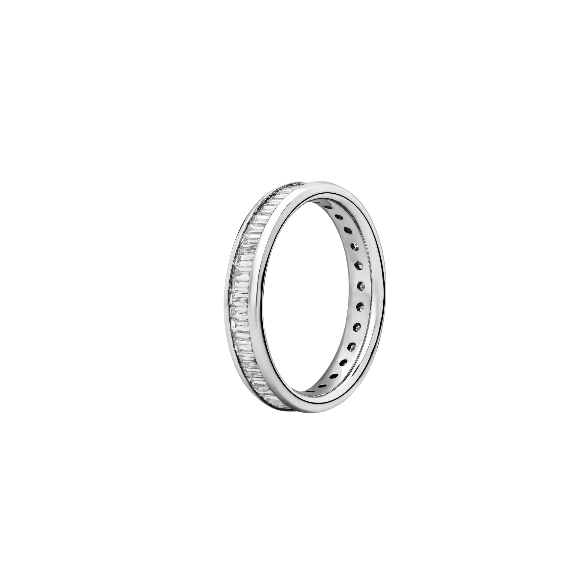 Alarien Tapered Baguette Eternity Band 18K White Gold - Natural diamond and lab grown diamond engagement rings and wedding bands at unbeatable prices. Best bridal jewelry collections in Dubai and Abu Dhabi, featuring custom-made rings, timeless solitaires, and luxury wedding sets. Richie Gold & Diamond in the heart of Dubai Gold Souk — your trusted destination for engagement rings, wedding bands, and fine jewelry in the UAE, Dubai Mall, Fashion Avenue, Mall of the Emirates, and Palm Jumeirah
