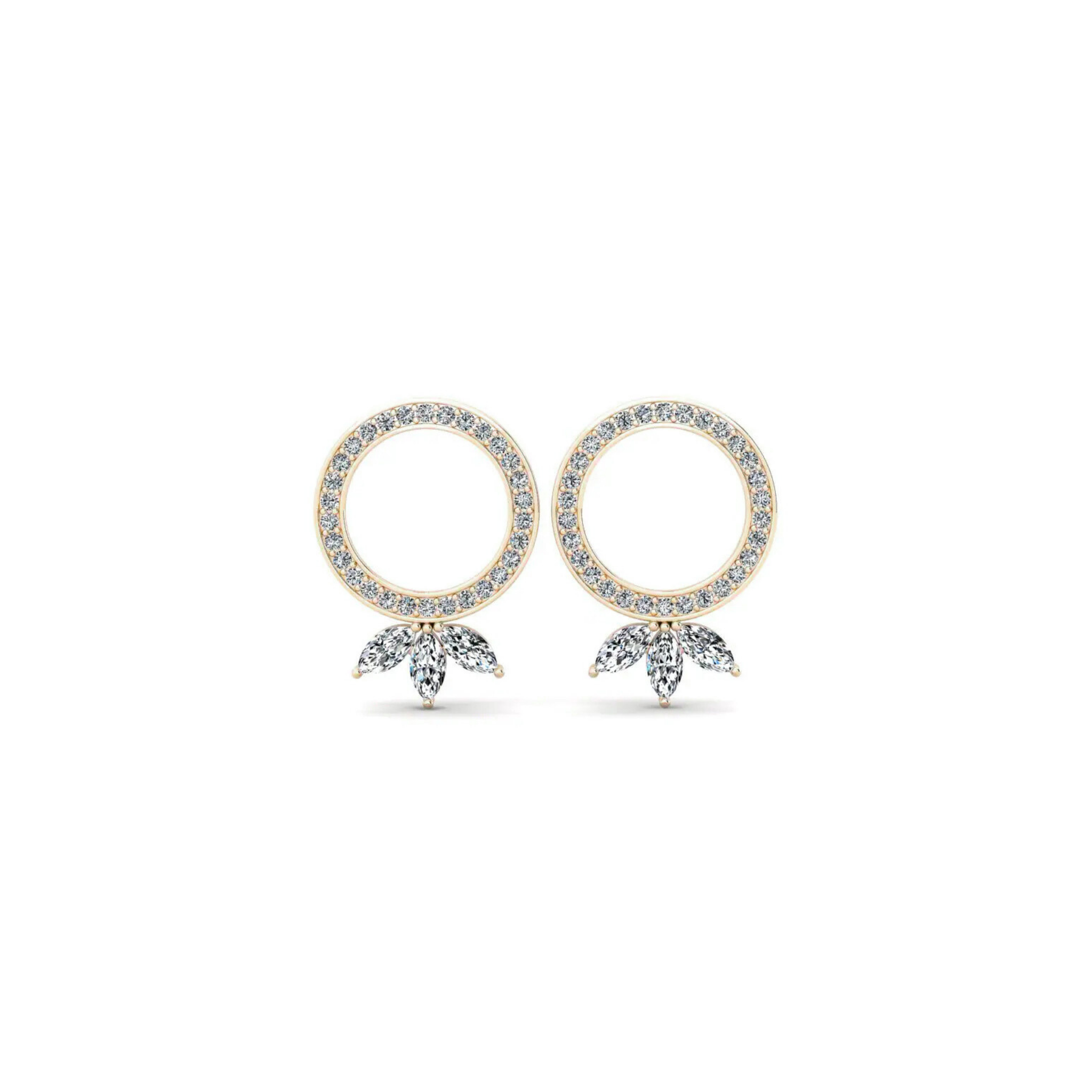 Alenya Diamond Circle Earrings 18K Gold - Natural Diamonds & Lab Grown Diamonds - Best prices for jewelry and diamonds. The best jewelry to shop in Dubai and Abu Dhabi - Dubai Tourism. Best Shopping in Dubai Mall - Fashion Avenue, Mall of Emirates, Dubai, Palm Jumeirah and UAE. Hip-hop custom jewelry and manufacturer supplier - diamond and gold wholesaler. The best place to visit in Dubai during vacation. Richie Gold & Diamond is located in Dubai Gold Souk