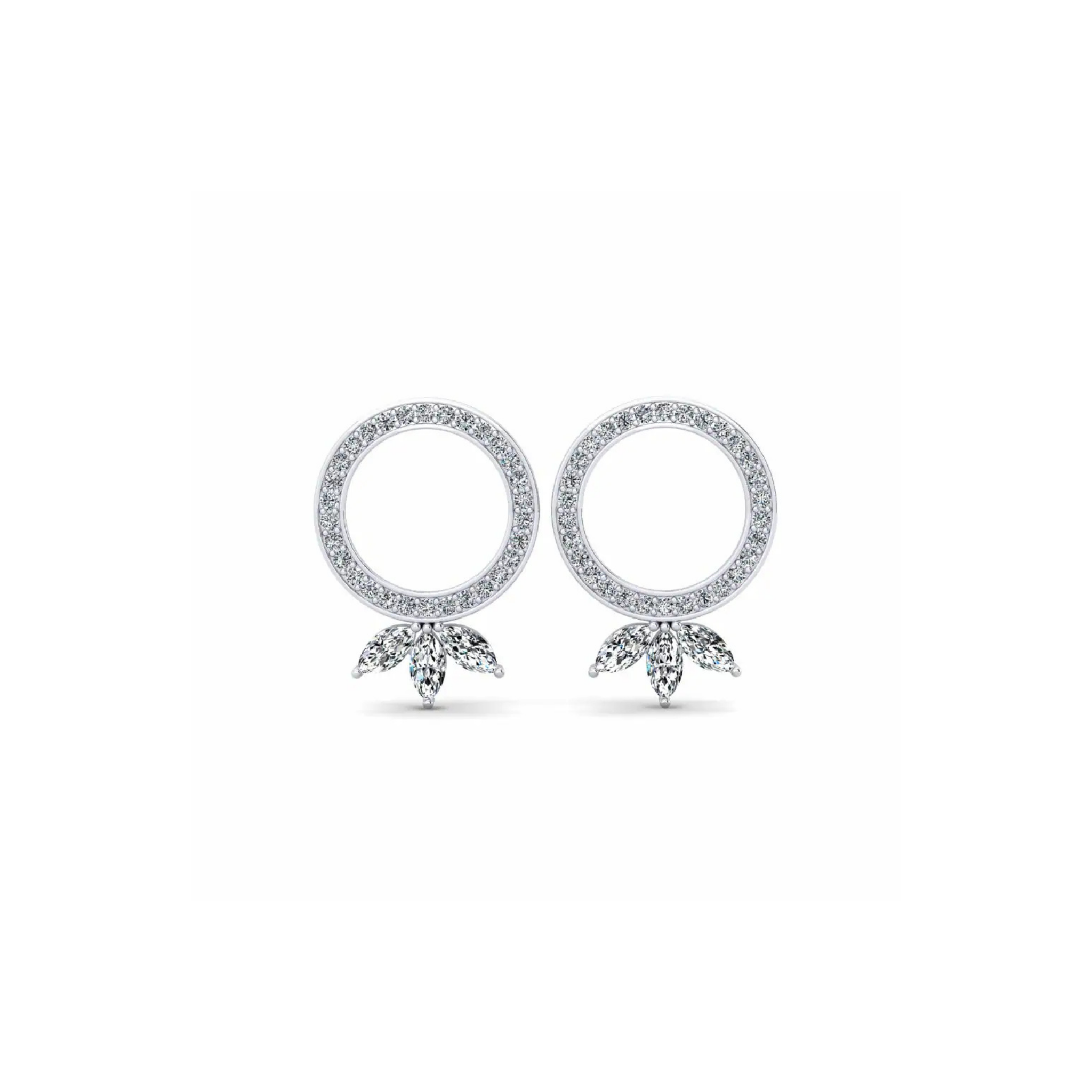 Alenya Diamond Circle Earrings 18K White Gold - Natural Diamonds & Lab Grown Diamonds - Best prices for jewelry and diamonds. The best jewelry to shop in Dubai and Abu Dhabi - Dubai Tourism. Best Shopping in Dubai Mall - Fashion Avenue, Mall of Emirates, Dubai, Palm Jumeirah and UAE. Hip-hop custom jewelry and manufacturer supplier - diamond and gold wholesaler. The best place to visit in Dubai during vacation. Richie Gold & Diamond is located in Dubai Gold Souk