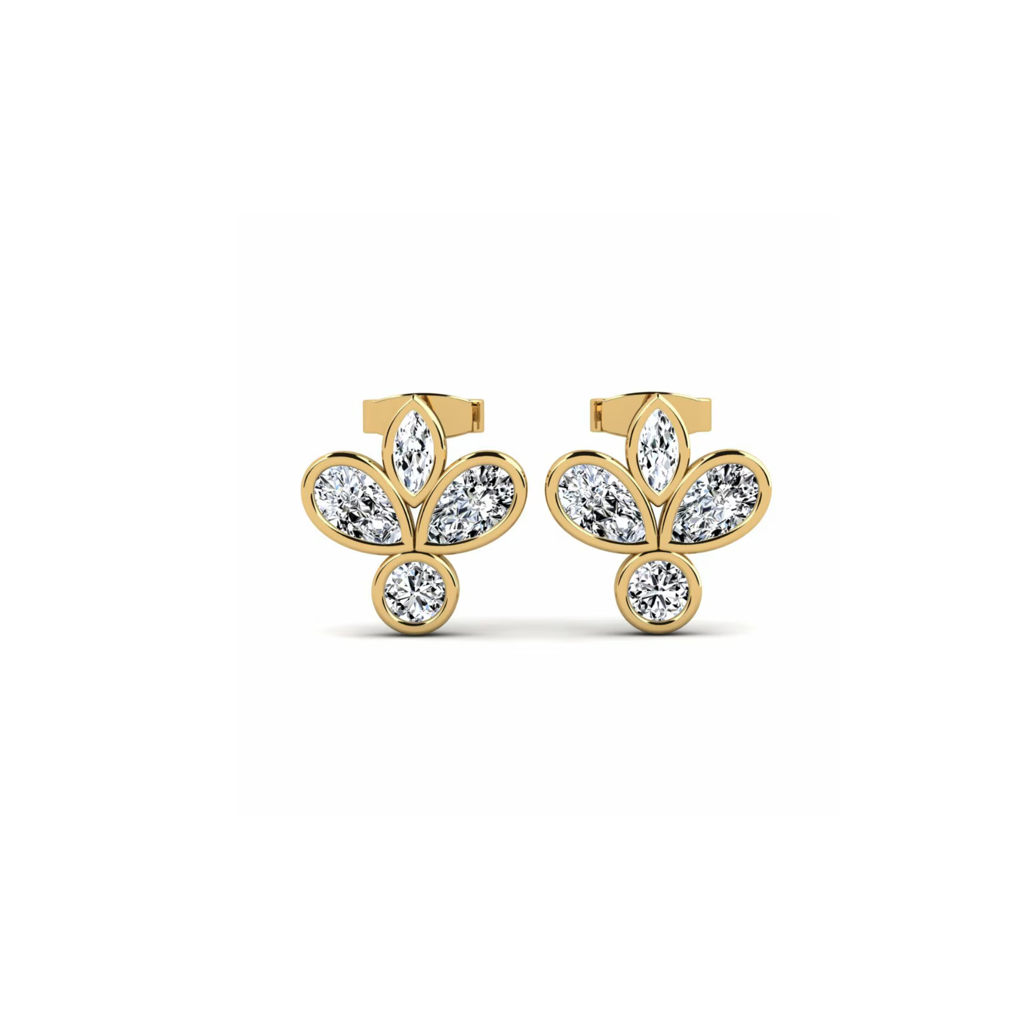 Alenya Diamond Crest Studs 18K Gold - Natural Diamonds & Lab Grown Diamonds - Best prices for jewelry and diamonds. The best jewelry to shop in Dubai and Abu Dhabi - Dubai Tourism. Best Shopping in Dubai Mall - Fashion Avenue, Mall of Emirates, Dubai, Palm Jumeirah and UAE. Hip-hop custom jewelry and manufacturer supplier - diamond and gold wholesaler. The best place to visit in Dubai during vacation. Richie Gold & Diamond is located in Dubai Gold Souk