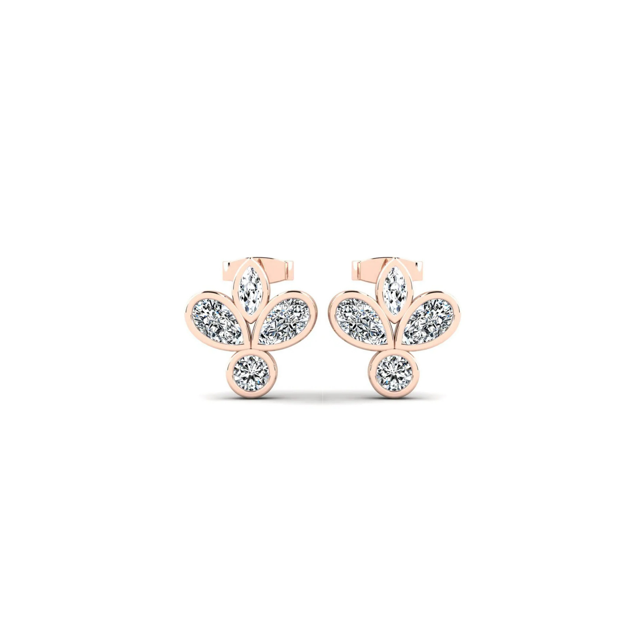 Alenya Diamond Crest Studs 18K Rose Gold - Natural Diamonds & Lab Grown Diamonds - Best prices for jewelry and diamonds. The best jewelry to shop in Dubai and Abu Dhabi - Dubai Tourism. Best Shopping in Dubai Mall - Fashion Avenue, Mall of Emirates, Dubai, Palm Jumeirah and UAE. Hip-hop custom jewelry and manufacturer supplier - diamond and gold wholesaler. The best place to visit in Dubai during vacation. Richie Gold & Diamond is located in Dubai Gold Souk
