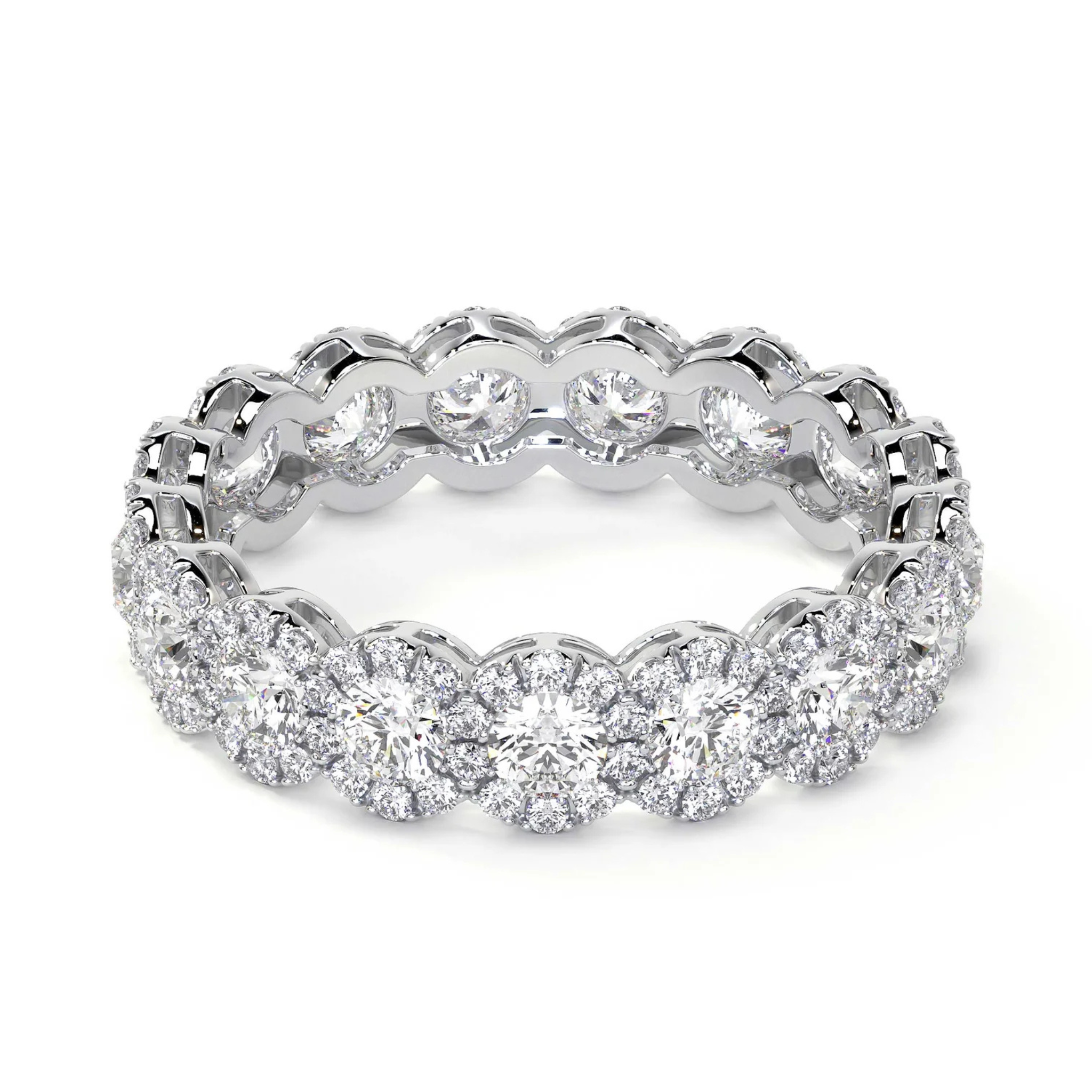 Alina Diamond Celebration Band 18K White Gold - Natural Diamonds & Lab Grown Diamonds  - Best prices for jewelry and diamonds. The best jewelry to shop in Dubai and Abu Dhabi - Dubai Tourism. Best Shopping in Dubai Mall - Fashion Avenue, Mall of Emirates, Dubai, Palm Jumeirah and UAE. Hip-hop custom jewelry and manufacturer supplier - diamond and gold wholesaler. The best place to visit in Dubai during vacation. Richie Gold & Diamond is located in Dubai Gold Souk