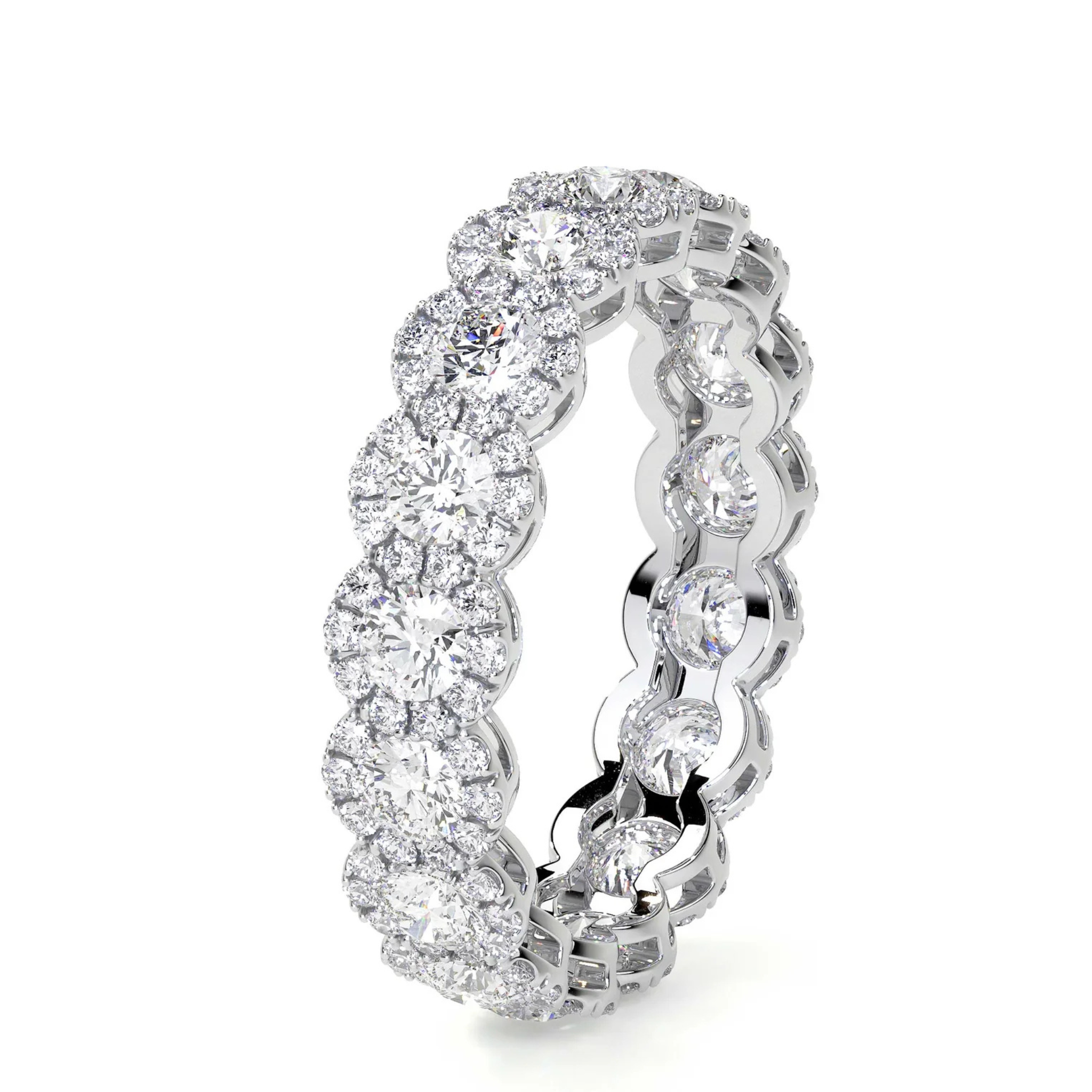 Alina Diamond Celebration Band 18K White Gold - Natural Diamonds & Lab Grown Diamonds  - Best prices for jewelry and diamonds. The best jewelry to shop in Dubai and Abu Dhabi - Dubai Tourism. Best Shopping in Dubai Mall - Fashion Avenue, Mall of Emirates, Dubai, Palm Jumeirah and UAE. Hip-hop custom jewelry and manufacturer supplier - diamond and gold wholesaler. The best place to visit in Dubai during vacation. Richie Gold & Diamond is located in Dubai Gold Souk