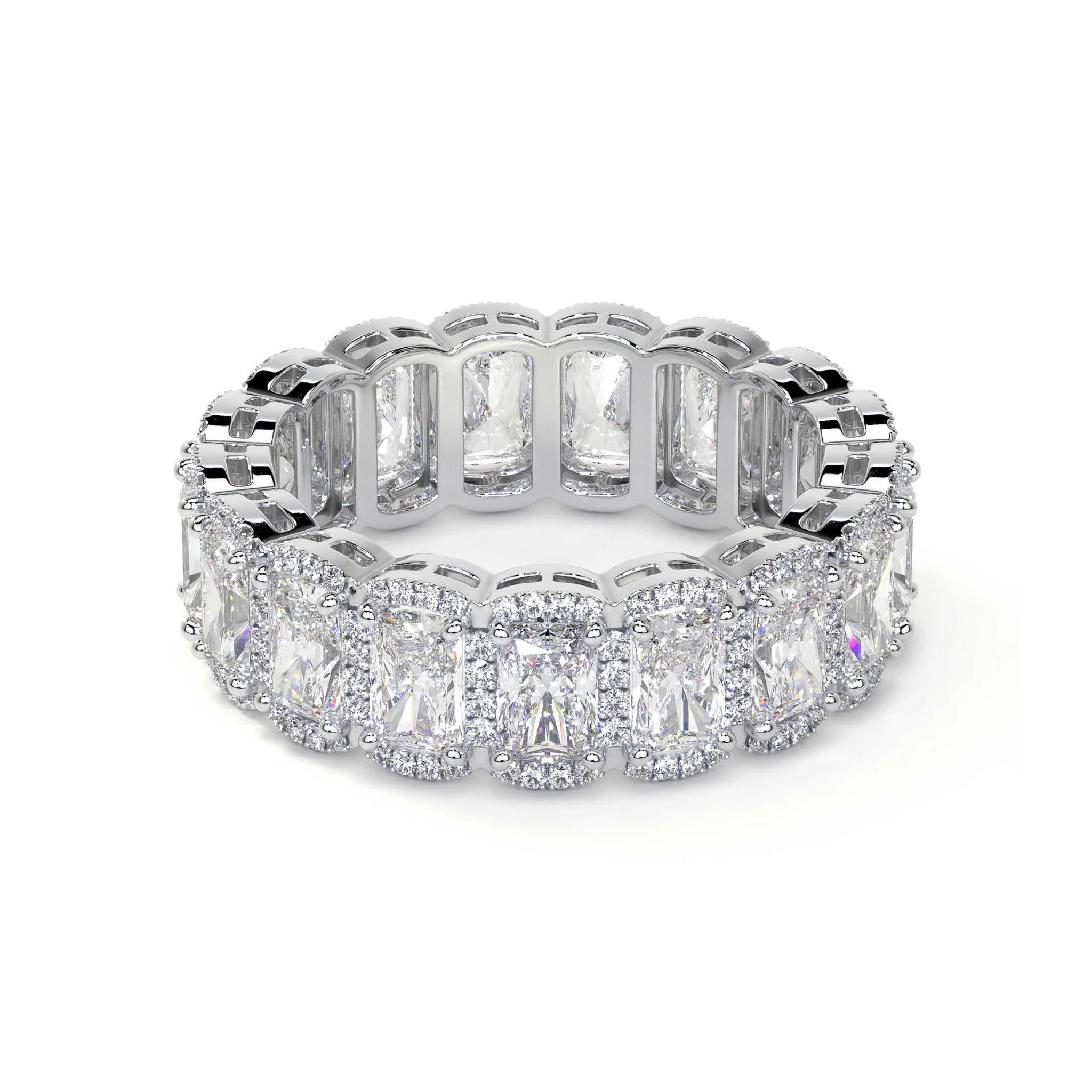 Alina Full Circle Radiant Diamond Celebration Band 18K White Gold - Natural Diamonds & Lab Grown Diamonds  - Best prices for jewelry and diamonds. The best jewelry to shop in Dubai and Abu Dhabi - Dubai Tourism. Best Shopping in Dubai Mall - Fashion Avenue, Mall of Emirates, Dubai, Palm Jumeirah and UAE. Hip-hop custom jewelry and manufacturer supplier - diamond and gold wholesaler. The best place to visit in Dubai during vacation. Richie Gold & Diamond is located in Dubai Gold Souk