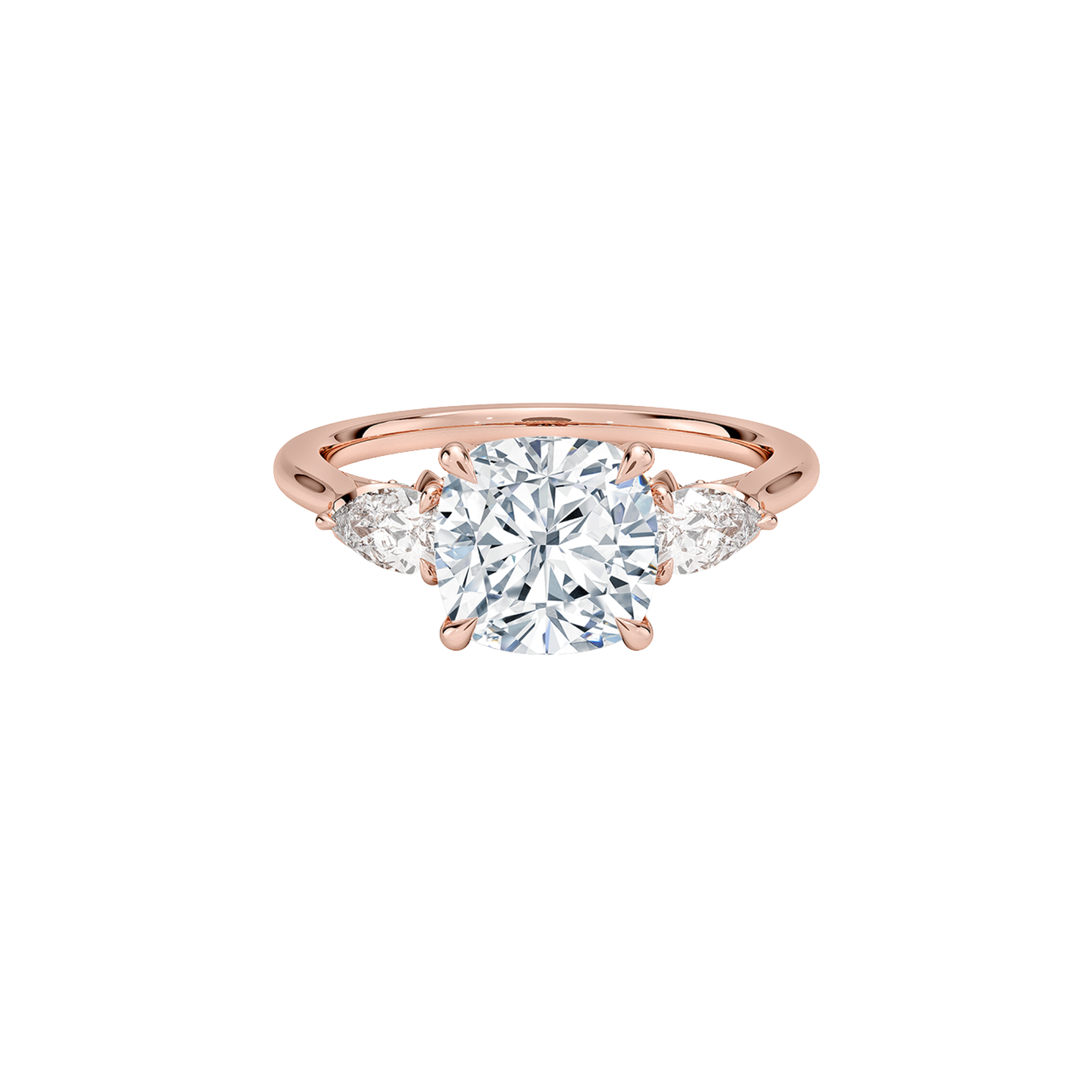 Alisette Cushion Three-Stone Ring 18K Rose Gold - Best prices for jewelry and diamonds. The best jewelry to shop in Dubai and Abu Dhabi - Dubai Tourism. Best Shopping in Dubai Mall - Fashion Avenue, Mall of Emirates, Dubai, Palm Jumeirah and UAE. Hip-hop custom jewelry and manufacturer supplier - diamond and gold wholesaler. The best place to visit in Dubai during vacation. Richie Gold & Diamond is located in Dubai Gold Souk