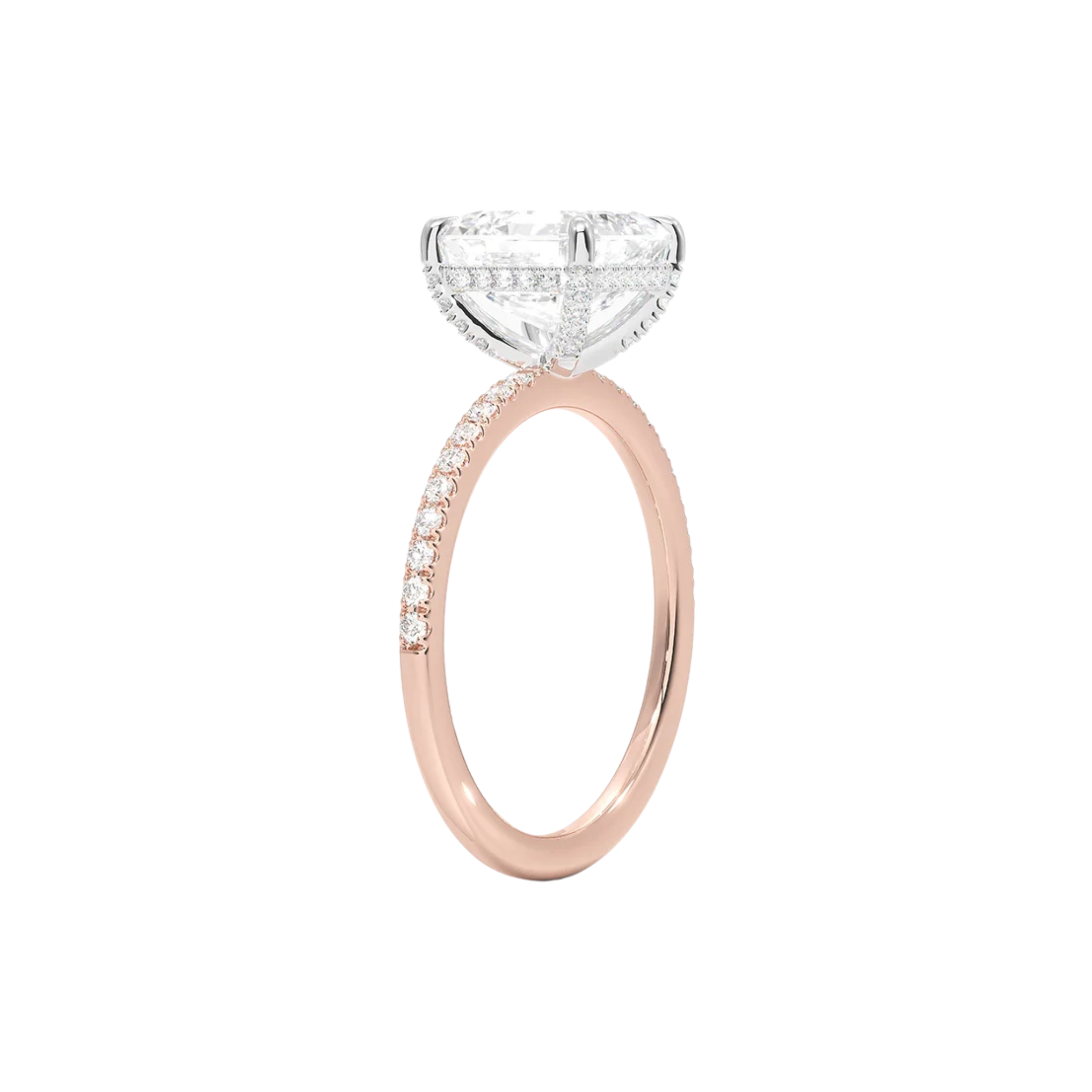 Altheira Asscher Hidden Halo Pavé Ring 18K Rose Gold - Best prices for jewelry and diamonds. The best jewelry to shop in Dubai and Abu Dhabi - Dubai Tourism. Best Shopping in Dubai Mall - Fashion Avenue, Mall of Emirates, Dubai, Palm Jumeirah and UAE. Hip-hop custom jewelry and manufacturer supplier - diamond and gold wholesaler. The best place to visit in Dubai during vacation. Richie Gold & Diamond is located in Dubai Gold Souk