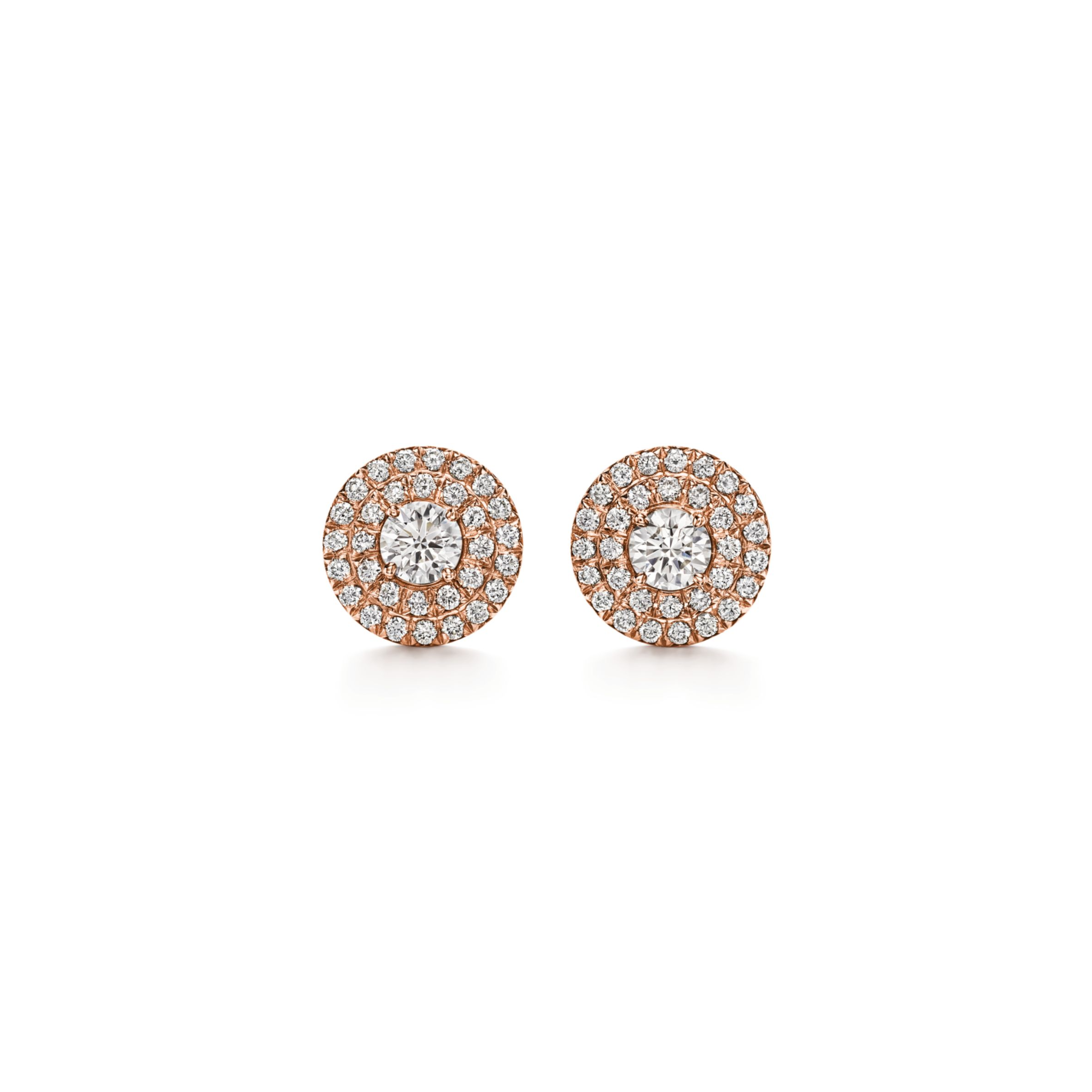 Aluné Double Halo Diamond Studs 18K Rose Gold - Natural Diamonds & Lab Grown Diamonds  - Best prices for jewelry and diamonds. The best jewelry to shop in Dubai and Abu Dhabi - Dubai Tourism. Best Shopping in Dubai Mall - Fashion Avenue, Mall of Emirates, Dubai, Palm Jumeirah and UAE. Hip-hop custom jewelry and manufacturer supplier - diamond and gold wholesaler. The best place to visit in Dubai during vacation. Richie Gold & Diamond is located in Dubai Gold Souk