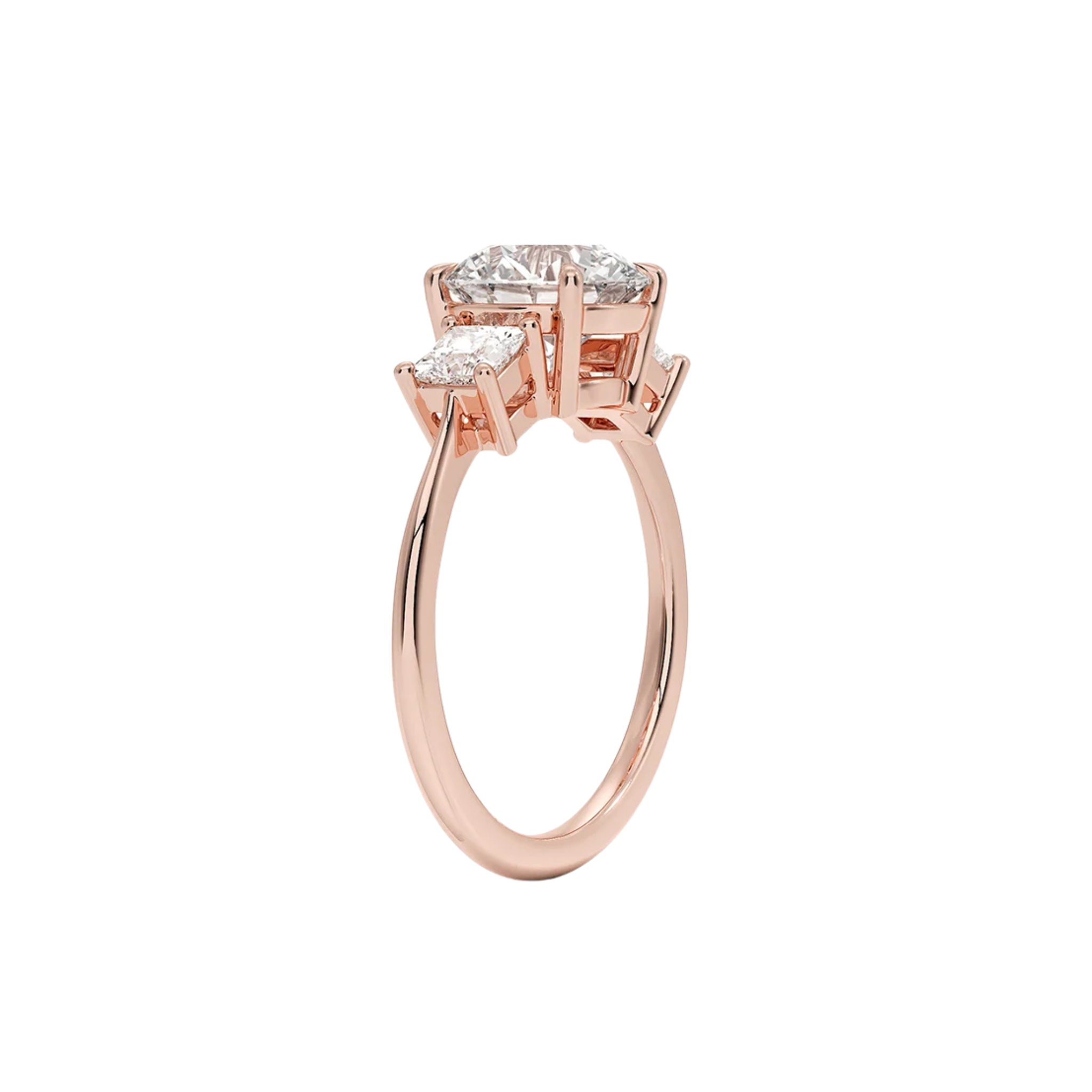 Alvara Round and Princess Three-Stone Ring in 18K Rose Gold - Best prices for jewelry and diamonds. The best jewelry to shop in Dubai and Abu Dhabi - Dubai Tourism. Best Shopping in Dubai Mall - Fashion Avenue, Mall of Emirates, Dubai, Palm Jumeirah and UAE. Hip-hop custom jewelry and manufacturer supplier - diamond and gold wholesaler. The best place to visit in Dubai during vacation. Richie Gold & Diamond is located in Dubai Gold Souk