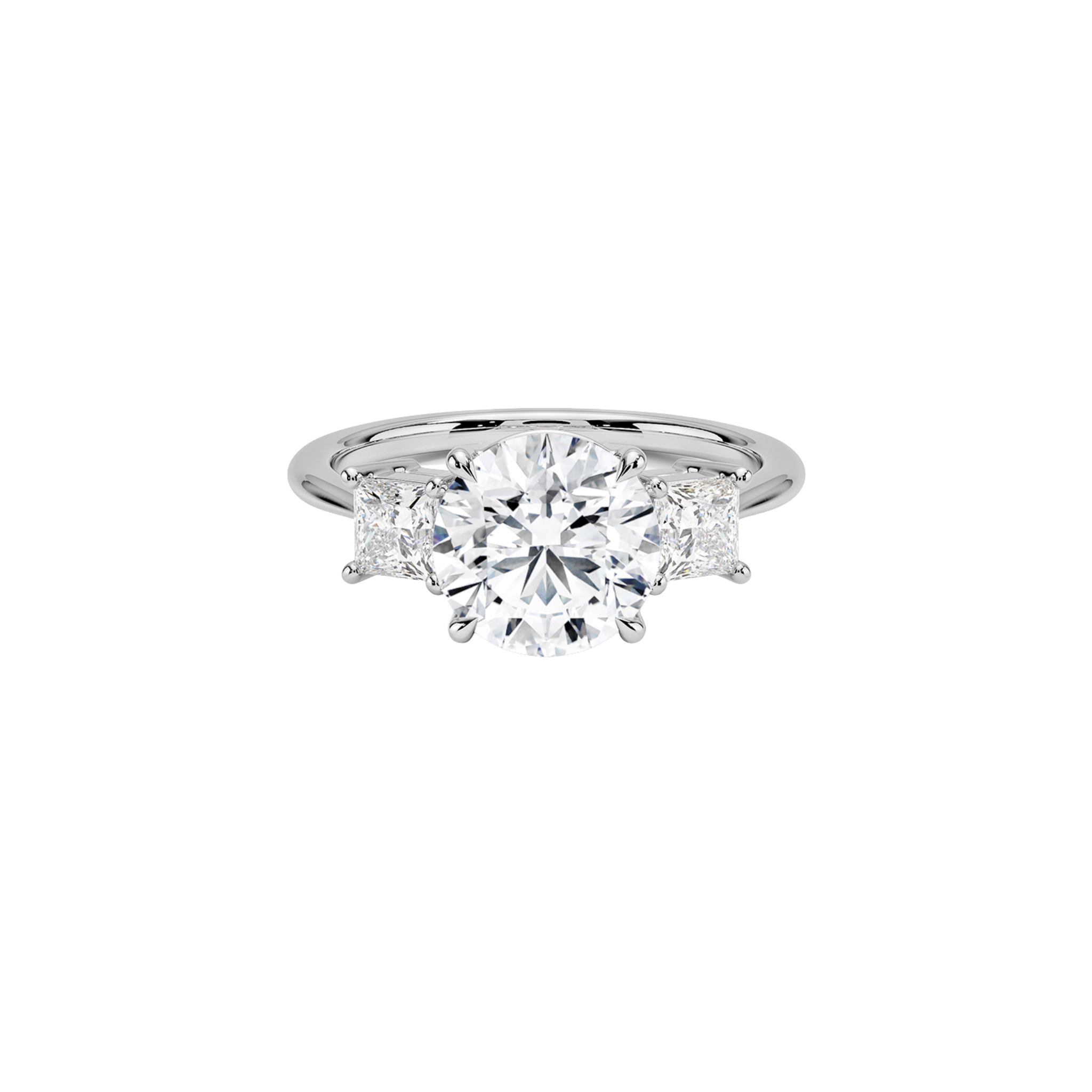 Alvara Round and Princess Three-Stone Ring in 18K White Gold - Best prices for jewelry and diamonds. The best jewelry to shop in Dubai and Abu Dhabi - Dubai Tourism. Best Shopping in Dubai Mall - Fashion Avenue, Mall of Emirates, Dubai, Palm Jumeirah and UAE. Hip-hop custom jewelry and manufacturer supplier - diamond and gold wholesaler. The best place to visit in Dubai during vacation. Richie Gold & Diamond is located in Dubai Gold Souk