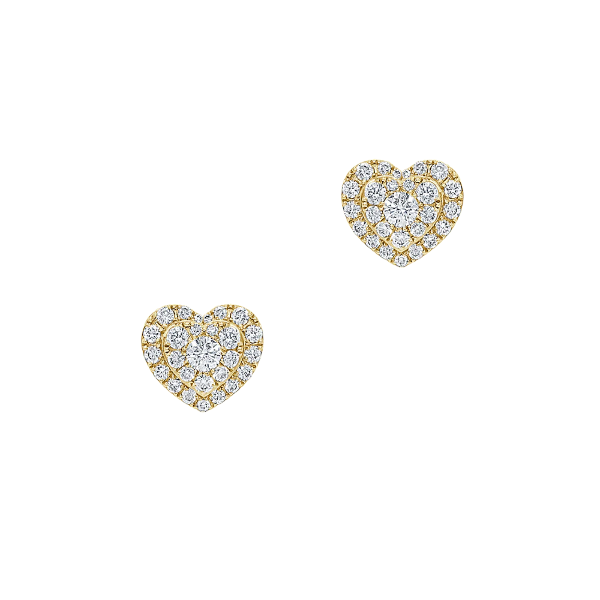 Amara Pavé Heart Diamond Stud Earrings 18K Gold - Natural Diamonds & Lab Grown Diamonds  - Best prices for jewelry and diamonds. The best jewelry to shop in Dubai and Abu Dhabi - Dubai Tourism. Best Shopping in Dubai Mall - Fashion Avenue, Mall of Emirates, Dubai, Palm Jumeirah and UAE. Hip-hop custom jewelry and manufacturer supplier - diamond and gold wholesaler. The best place to visit in Dubai during vacation. Richie Gold & Diamond is located in Dubai Gold Souk