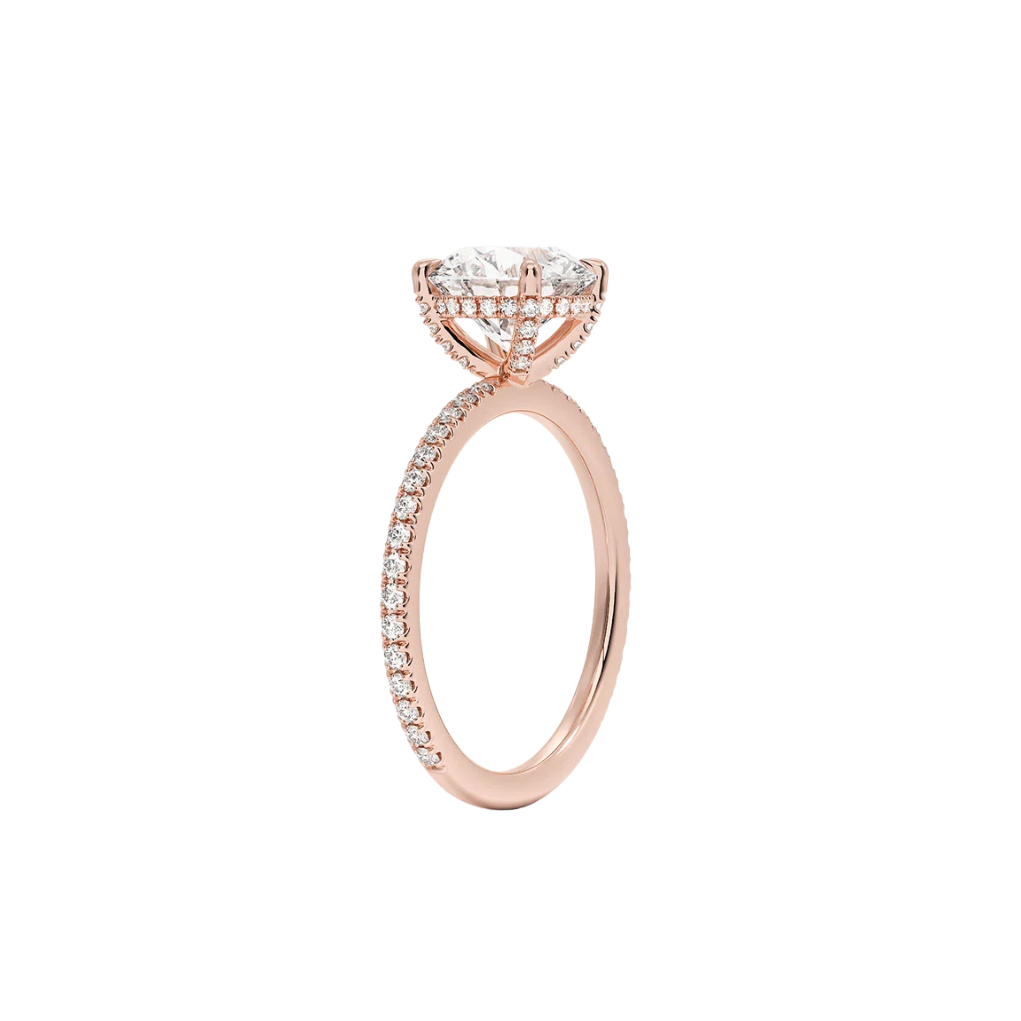 Amaris Hidden Halo Pavé Ring in 18K Rose Gold - Best prices for jewelry and diamonds. The best jewelry to shop in Dubai and Abu Dhabi - Dubai Tourism. Best Shopping in Dubai Mall - Fashion Avenue, Mall of Emirates, Dubai, Palm Jumeirah and UAE. Hip-hop custom jewelry and manufacturer supplier - diamond and gold wholesaler. The best place to visit in Dubai during vacation. Richie Gold & Diamond is located in Dubai Gold Souk