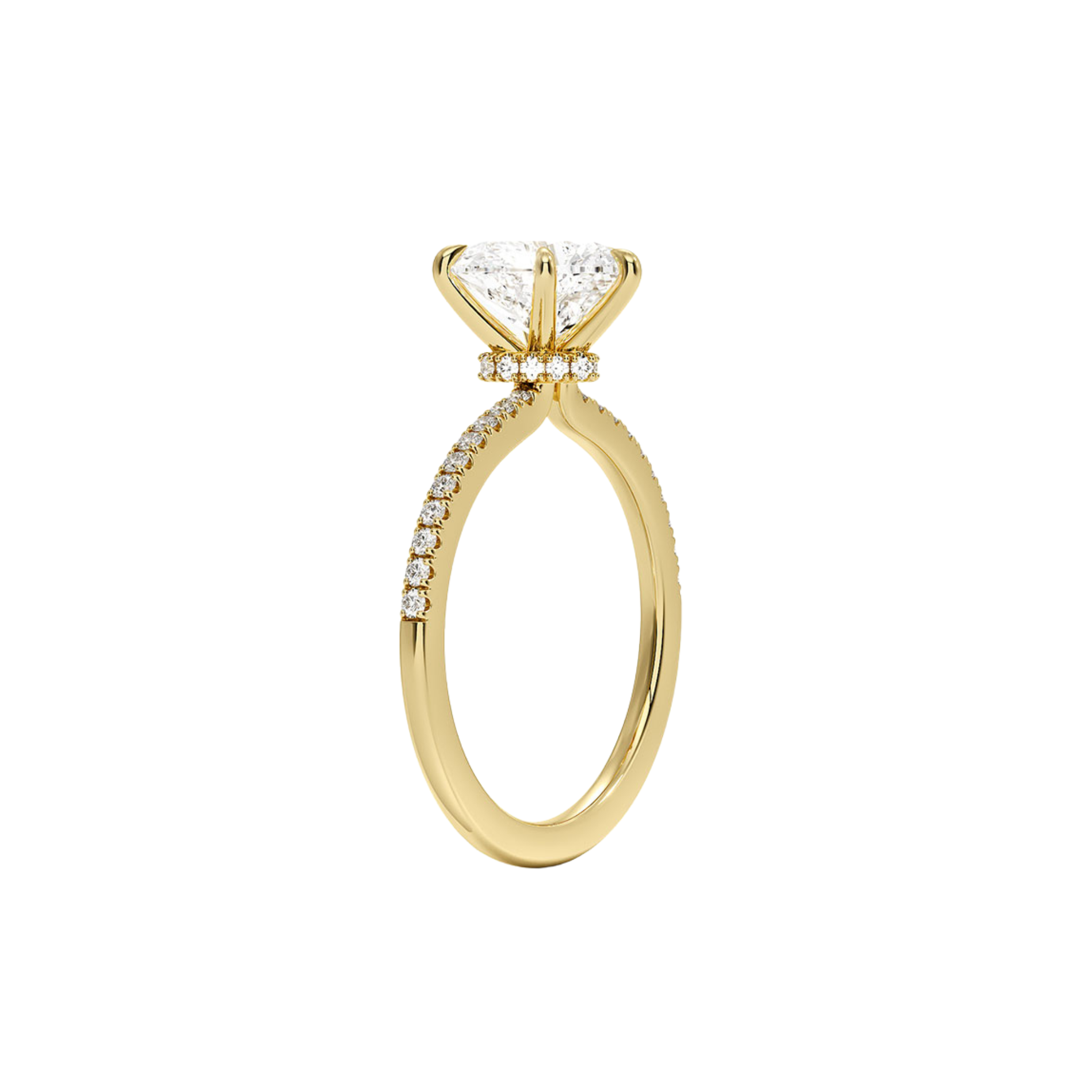 Amarisse Heart Hidden Halo Pavé Ring in 18K Gold - Best prices for jewelry and diamonds. The best jewelry to shop in Dubai and Abu Dhabi - Dubai Tourism. Best Shopping in Dubai Mall - Fashion Avenue, Mall of Emirates, Dubai, Palm Jumeirah and UAE. Hip-hop custom jewelry and manufacturer supplier - diamond and gold wholesaler. The best place to visit in Dubai during vacation. Richie Gold & Diamond is located in Dubai Gold Souk