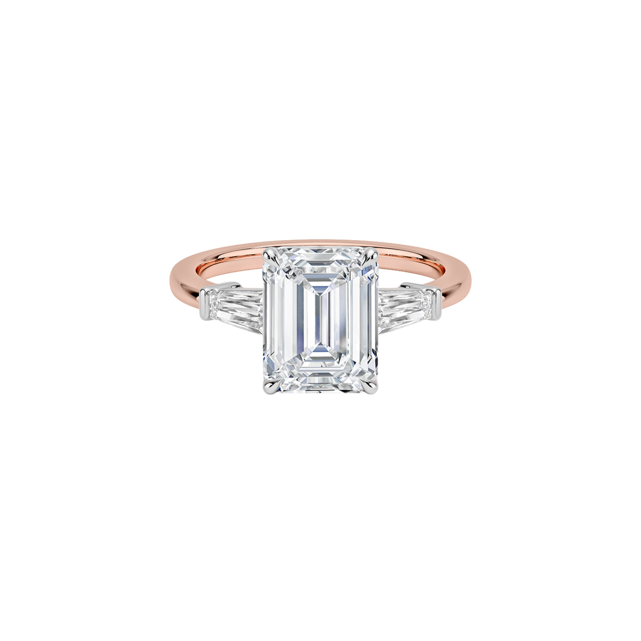 Ardelle Emerald Tapered Baguette Ring in 18K Rose Gold - Best prices for jewelry and diamonds. The best jewelry to shop in Dubai and Abu Dhabi - Dubai Tourism. Best Shopping in Dubai Mall - Fashion Avenue, Mall of Emirates, Dubai, Palm Jumeirah and UAE. Hip-hop custom jewelry and manufacturer supplier - diamond and gold wholesaler. The best place to visit in Dubai during vacation. Richie Gold & Diamond is located in Dubai Gold Souk