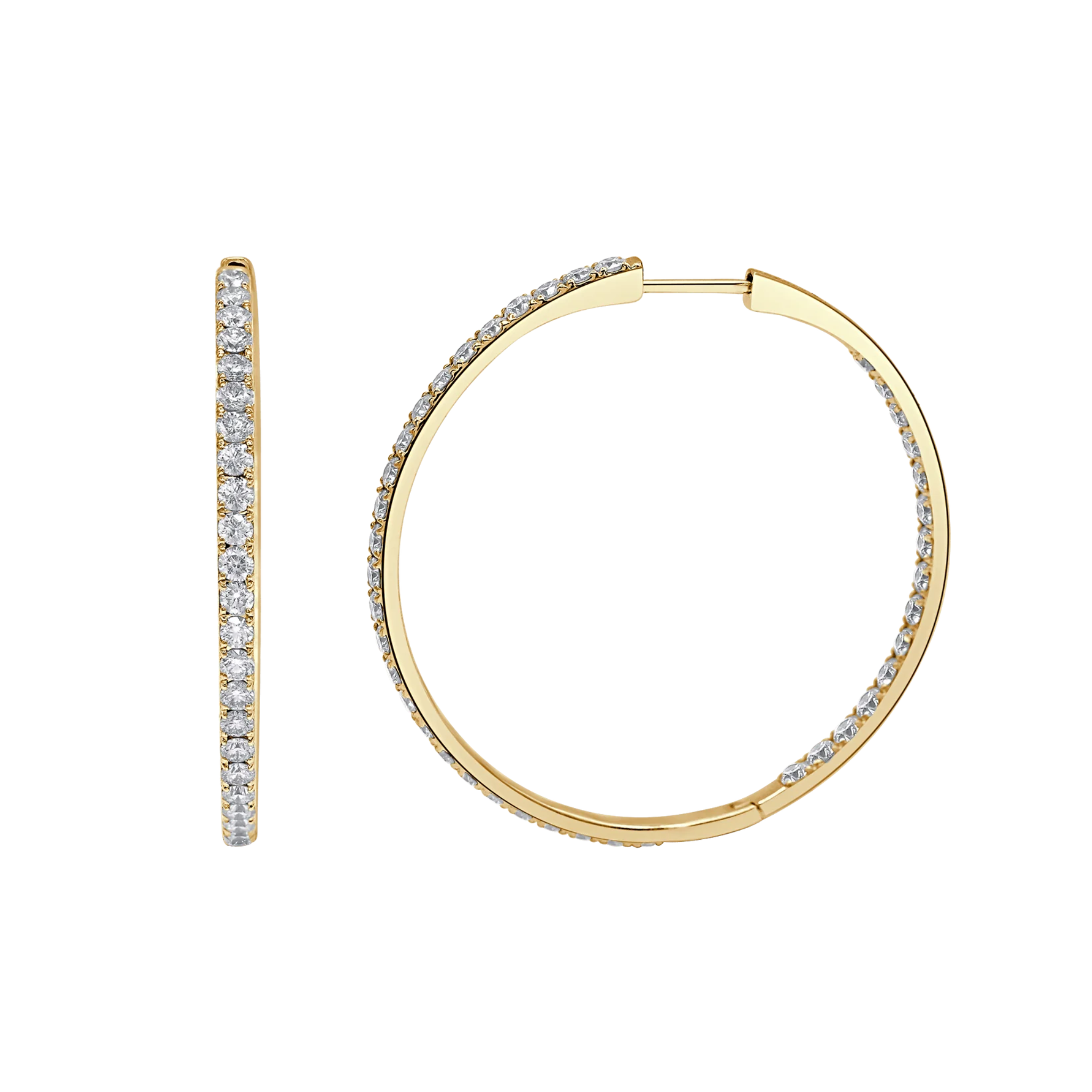 Arietta Inside/Out Large Diamond Hoop Earrings 18K Gold  - Natural Diamonds & Lab Grown Diamonds  - Best prices for jewelry and diamonds. The best jewelry to shop in Dubai and Abu Dhabi - Dubai Tourism. Best Shopping in Dubai Mall - Fashion Avenue, Mall of Emirates, Dubai, Palm Jumeirah and UAE. Hip-hop custom jewelry and manufacturer supplier - diamond and gold wholesaler. The best place to visit in Dubai during vacation. Richie Gold & Diamond is located in Dubai Gold Souk