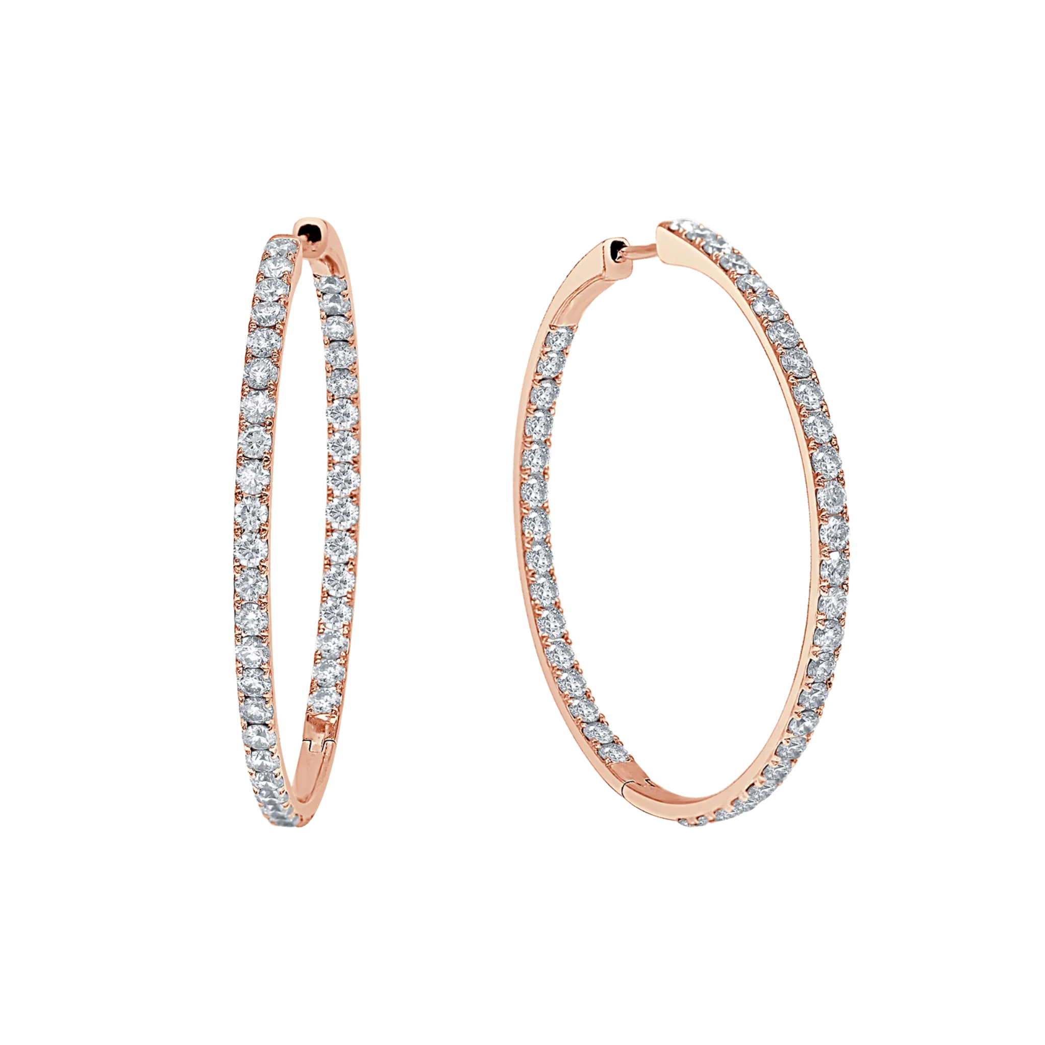 Arietta Inside/Out Large Diamond Hoop Earrings 18K Rose Gold  - Natural Diamonds & Lab Grown Diamonds  - Best prices for jewelry and diamonds. The best jewelry to shop in Dubai and Abu Dhabi - Dubai Tourism. Best Shopping in Dubai Mall - Fashion Avenue, Mall of Emirates, Dubai, Palm Jumeirah and UAE. Hip-hop custom jewelry and manufacturer supplier - diamond and gold wholesaler. The best place to visit in Dubai during vacation. Richie Gold & Diamond is located in Dubai Gold Souk