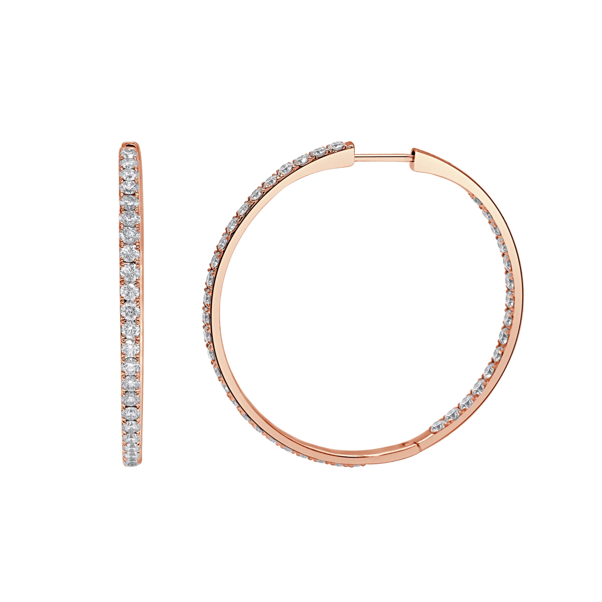 Arietta Inside/Out Large Diamond Hoop Earrings 18K Rose Gold  - Natural Diamonds & Lab Grown Diamonds  - Best prices for jewelry and diamonds. The best jewelry to shop in Dubai and Abu Dhabi - Dubai Tourism. Best Shopping in Dubai Mall - Fashion Avenue, Mall of Emirates, Dubai, Palm Jumeirah and UAE. Hip-hop custom jewelry and manufacturer supplier - diamond and gold wholesaler. The best place to visit in Dubai during vacation. Richie Gold & Diamond is located in Dubai Gold SoukOnline Jewelry 