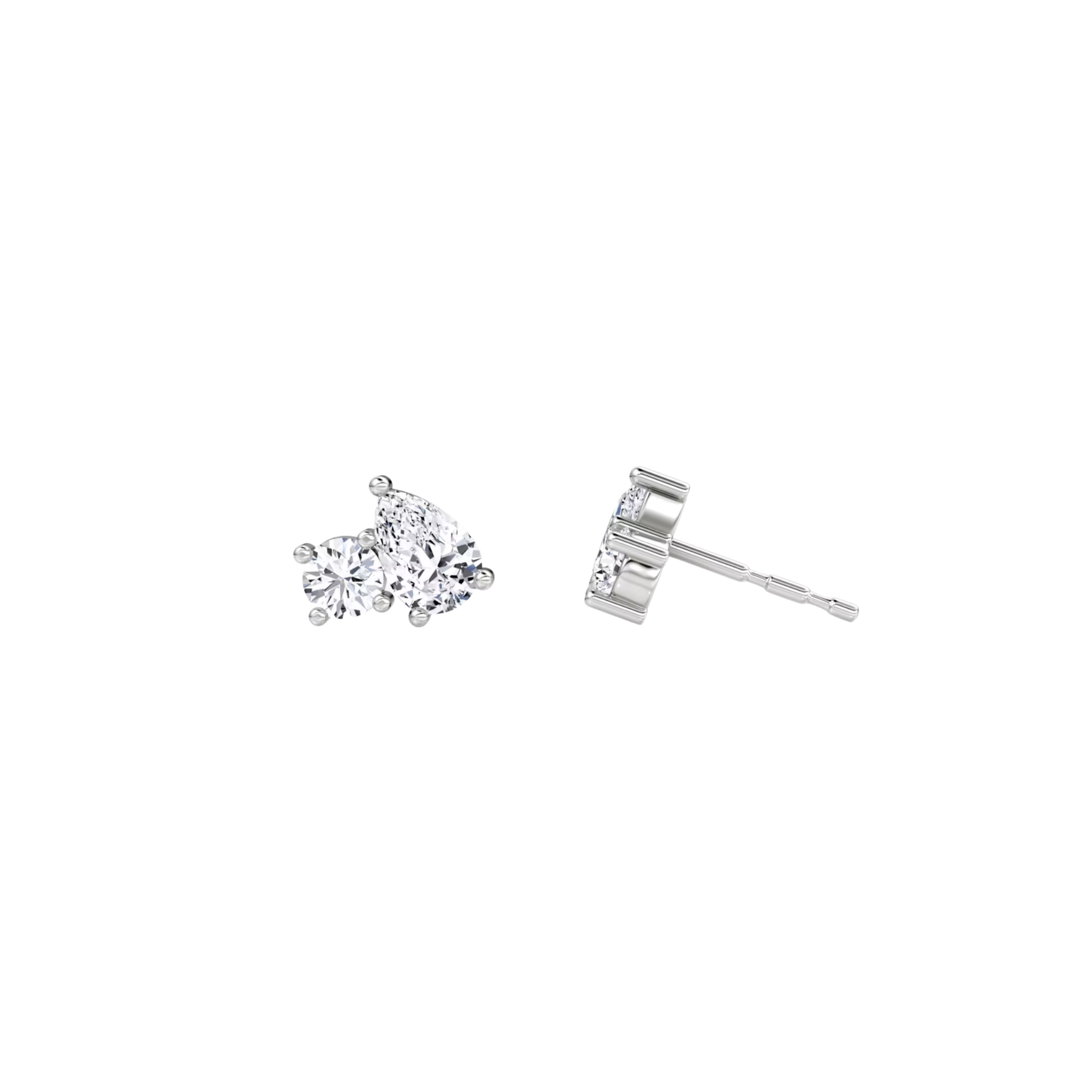 Ariselle Diamond Duo Studs 18K White Gold - Natural Diamonds & Lab Grown Diamonds - Best prices for jewelry and diamonds. The best jewelry to shop in Dubai and Abu Dhabi - Dubai Tourism. Best Shopping in Dubai Mall - Fashion Avenue, Mall of Emirates, Dubai, Palm Jumeirah and UAE. Hip-hop custom jewelry and manufacturer supplier - diamond and gold wholesaler. The best place to visit in Dubai during vacation. Richie Gold & Diamond is located in Dubai Gold Souk