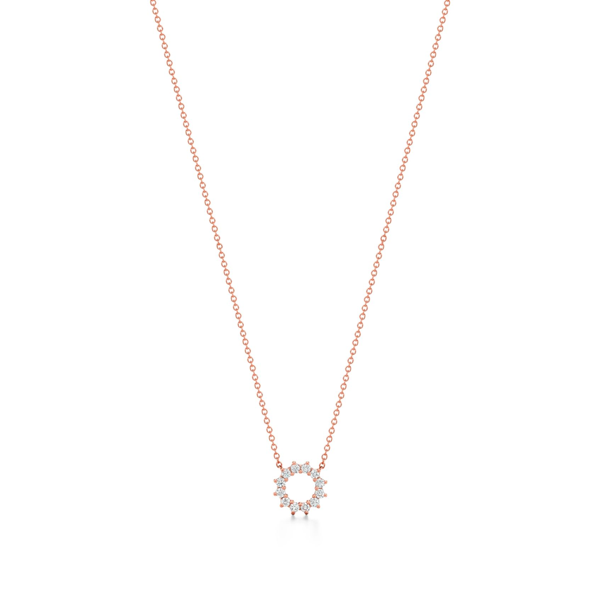 Aurelia Diamond Circle Pendant 18K Rose Gold  - Natural Diamonds & Lab Grown Diamonds  - Best prices for jewelry and diamonds. The best jewelry to shop in Dubai and Abu Dhabi - Dubai Tourism. Best Shopping in Dubai Mall - Fashion Avenue, Mall of Emirates, Dubai, Palm Jumeirah and UAE. Hip-hop custom jewelry and manufacturer supplier - diamond and gold wholesaler. The best place to visit in Dubai during vacation. Richie Gold & Diamond is located in Dubai Gold Souk