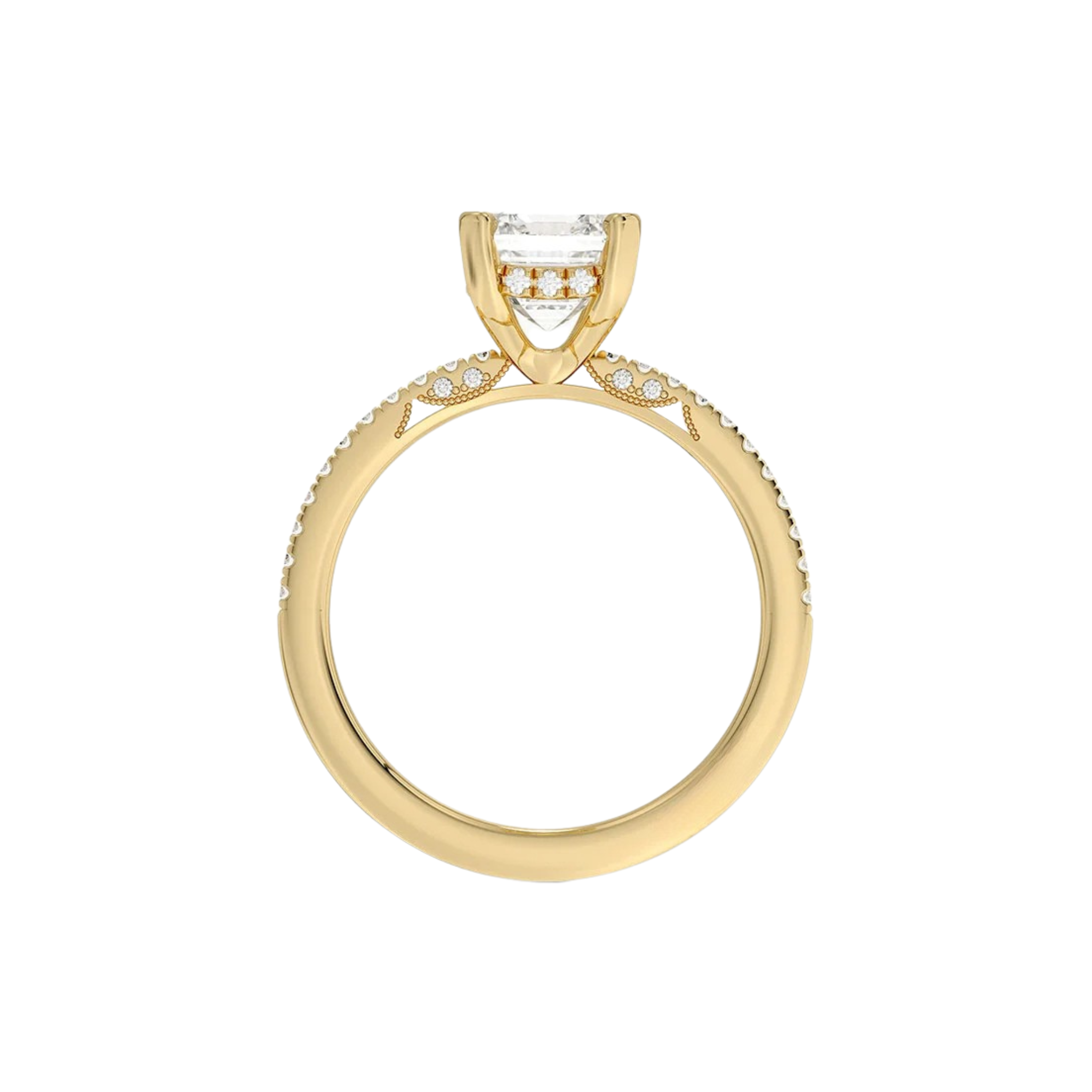 Aurethia Emerald Cut Hidden Halo Ring 18K Gold - Best prices for jewelry and diamonds. The best jewelry to shop in Dubai and Abu Dhabi - Dubai Tourism. Best Shopping in Dubai Mall - Fashion Avenue, Mall of Emirates, Dubai, Palm Jumeirah and UAE. Hip-hop custom jewelry and manufacturer supplier - diamond and gold wholesaler. The best place to visit in Dubai during vacation. Richie Gold & Diamond is located in Dubai Gold Souk