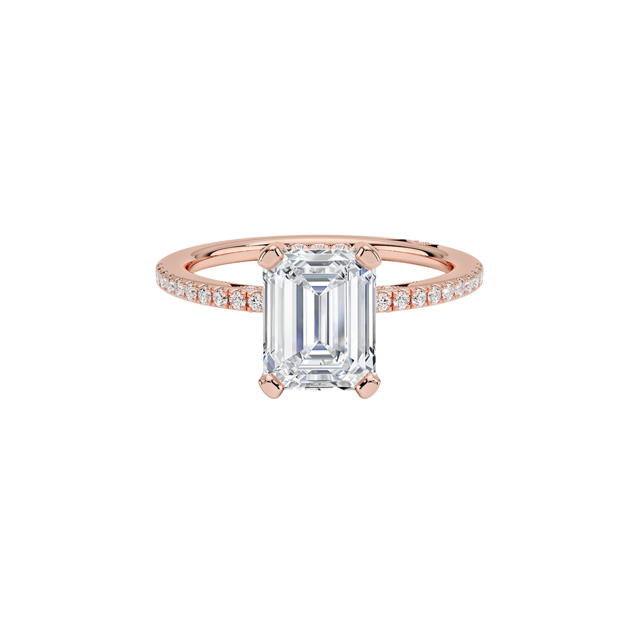 Aurethia Emerald Cut Hidden Halo Ring 18K Rose Gold - Best prices for jewelry and diamonds. The best jewelry to shop in Dubai and Abu Dhabi - Dubai Tourism. Best Shopping in Dubai Mall - Fashion Avenue, Mall of Emirates, Dubai, Palm Jumeirah and UAE. Hip-hop custom jewelry and manufacturer supplier - diamond and gold wholesaler. The best place to visit in Dubai during vacation. Richie Gold & Diamond is located in Dubai Gold Souk
