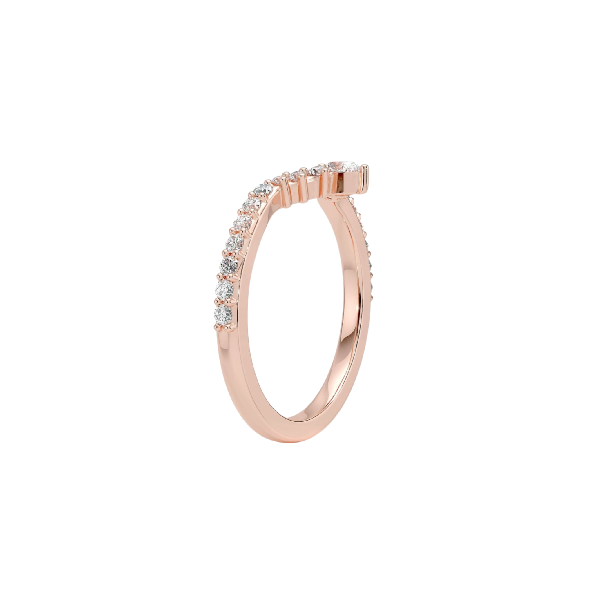 Avela Diamond Contour Band 18K Rose Gold - Natural diamond and lab grown diamond engagement rings and wedding bands at unbeatable prices. Best bridal jewelry collections in Dubai and Abu Dhabi, featuring custom-made rings, timeless solitaires, and luxury wedding sets. Richie Gold & Diamond in the heart of Dubai Gold Souk — your trusted destination for engagement rings, wedding bands, and fine jewelry in the UAE, Dubai Mall, Fashion Avenue, Mall of the Emirates, and Palm Jumeirah