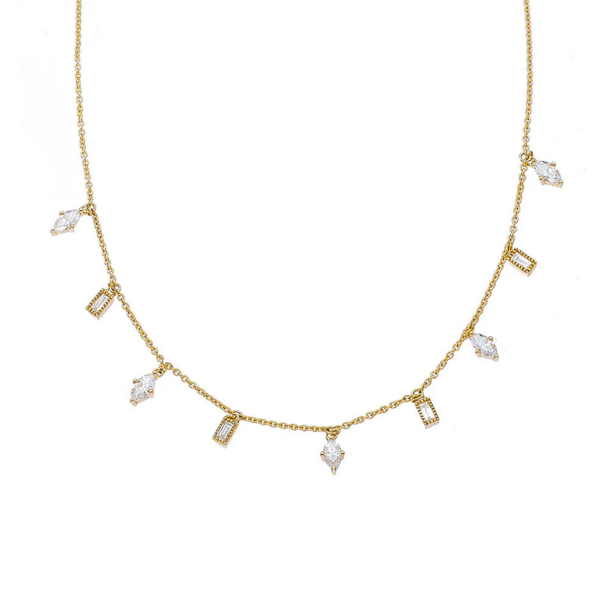 Aveline Diamond Drop Necklace 18K Gold  - Natural Diamonds & Lab Grown Diamonds  - Best prices for jewelry and diamonds. The best jewelry to shop in Dubai and Abu Dhabi - Dubai Tourism. Best Shopping in Dubai Mall - Fashion Avenue, Mall of Emirates, Dubai, Palm Jumeirah and UAE. Hip-hop custom jewelry and manufacturer supplier - diamond and gold wholesaler. The best place to visit in Dubai during vacation. Richie Gold & Diamond is located in Dubai Gold Souk