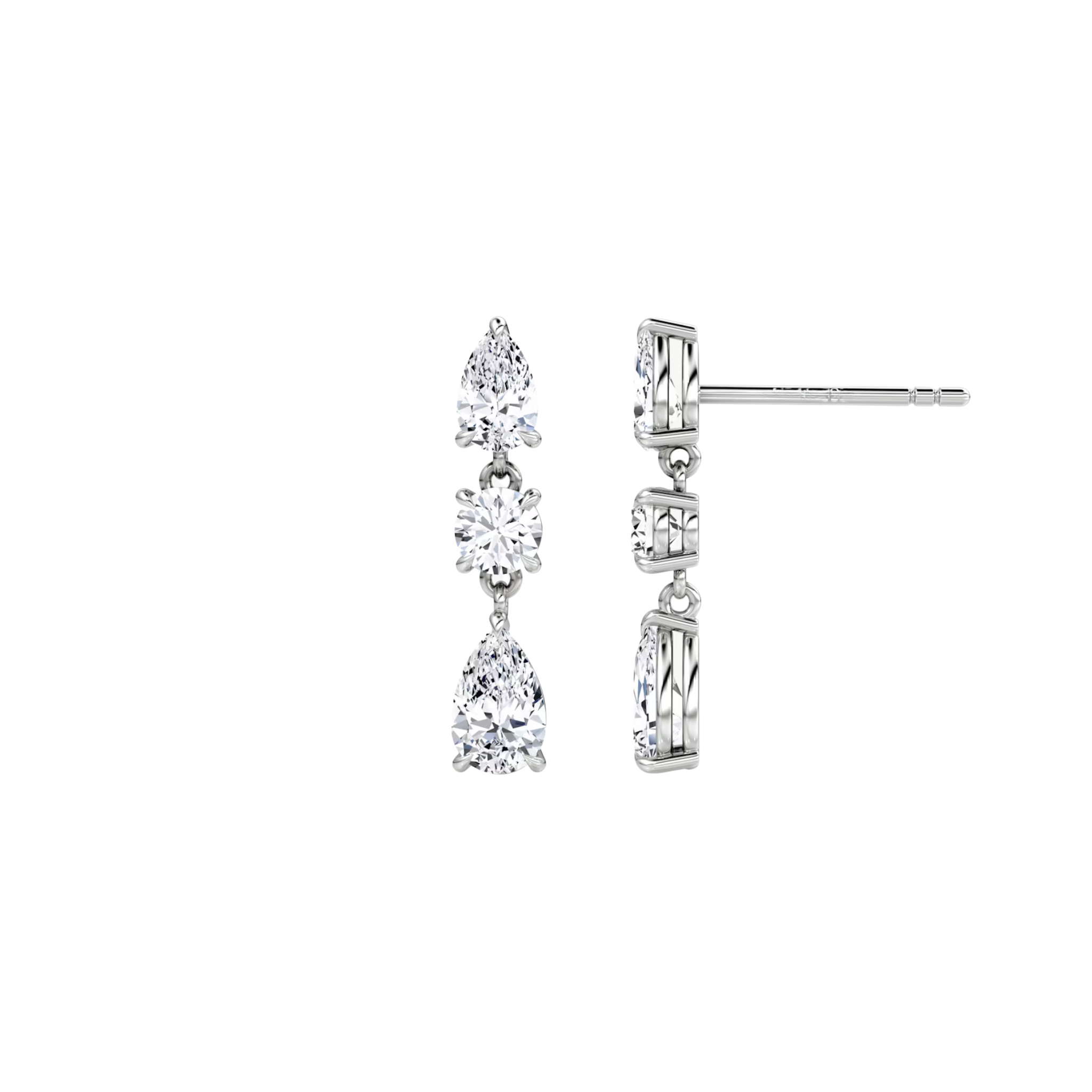 Avelisse Mix-Cut Diamond Drop Earrings 18K White Gold - Natural Diamonds & Lab Grown Diamonds - Best prices for jewelry and diamonds. The best jewelry to shop in Dubai and Abu Dhabi - Dubai Tourism. Best Shopping in Dubai Mall - Fashion Avenue, Mall of Emirates, Dubai, Palm Jumeirah and UAE. Hip-hop custom jewelry and manufacturer supplier - diamond and gold wholesaler. The best place to visit in Dubai during vacation. Richie Gold & Diamond is located in Dubai Gold Souk