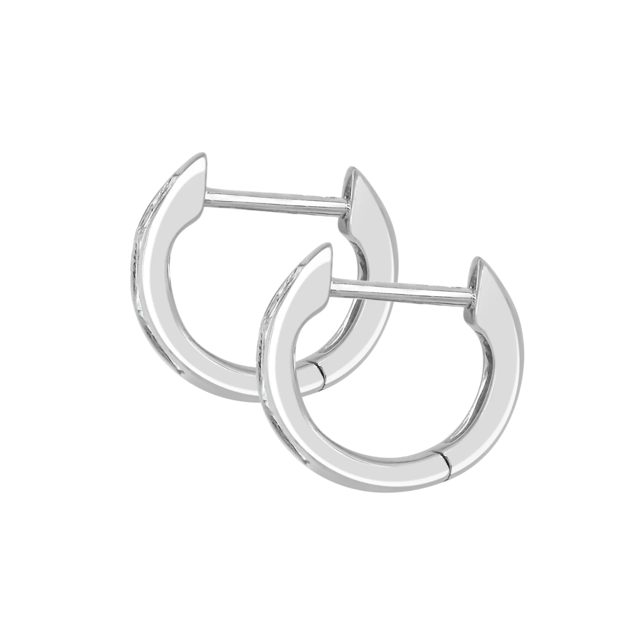 Aven Small Baguette Diamond Huggie Earrings 18K White Gold - Natural Diamonds & Lab Grown Diamonds  - Best prices for jewelry and diamonds. The best jewelry to shop in Dubai and Abu Dhabi - Dubai Tourism. Best Shopping in Dubai Mall - Fashion Avenue, Mall of Emirates, Dubai, Palm Jumeirah and UAE. Hip-hop custom jewelry and manufacturer supplier - diamond and gold wholesaler. The best place to visit in Dubai during vacation. Richie Gold & Diamond is located in Dubai Gold Souk