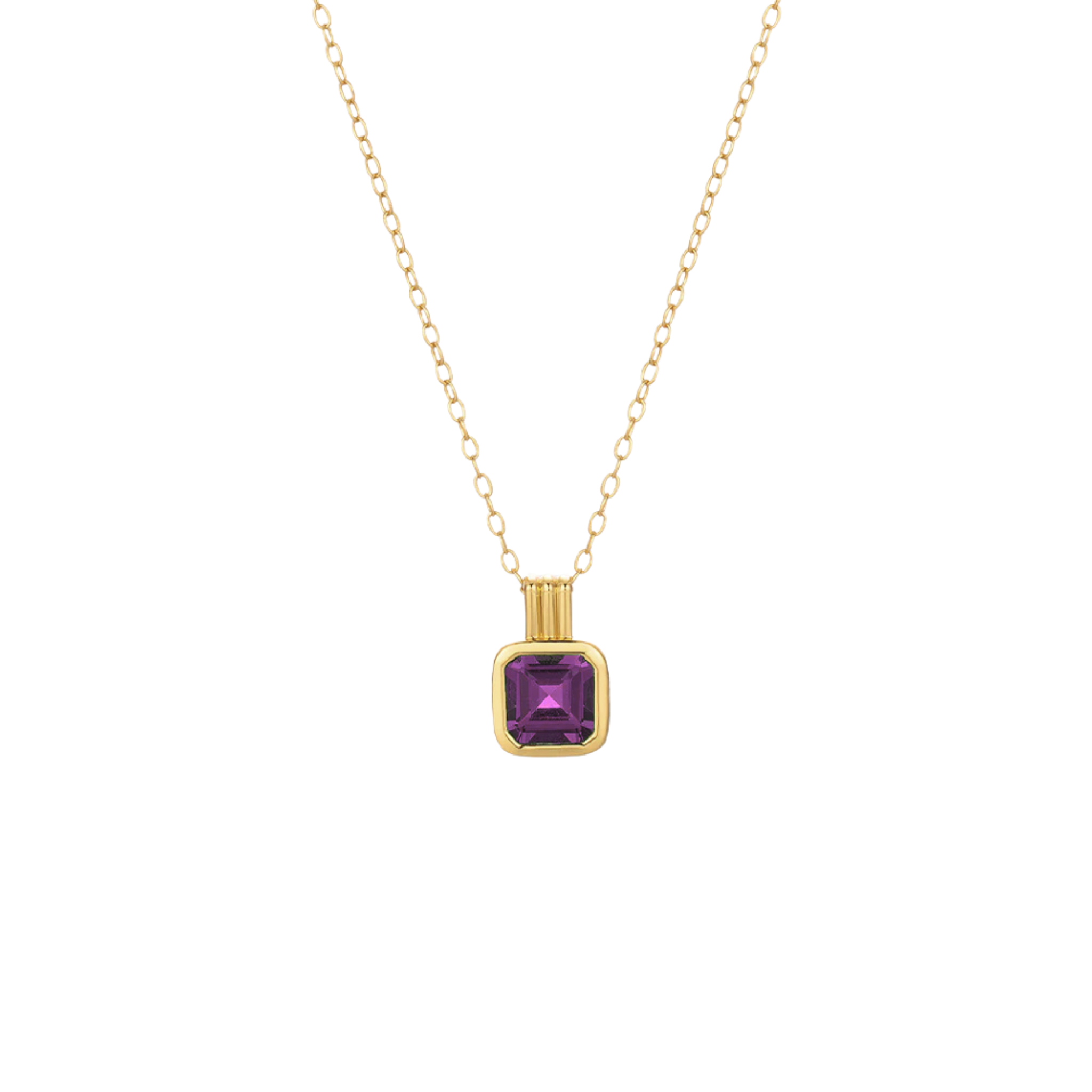 Avenelle Amethyst Asscher-Cut Pendant 18K Gold - Natural Diamonds & Lab Grown Diamonds  - Best prices for jewelry and diamonds. The best jewelry to shop in Dubai and Abu Dhabi - Dubai Tourism. Best Shopping in Dubai Mall - Fashion Avenue, Mall of Emirates, Dubai, Palm Jumeirah and UAE. Hip-hop custom jewelry and manufacturer supplier - diamond and gold wholesaler. The best place to visit in Dubai during vacation. Richie Gold & Diamond is located in Dubai Gold Souk