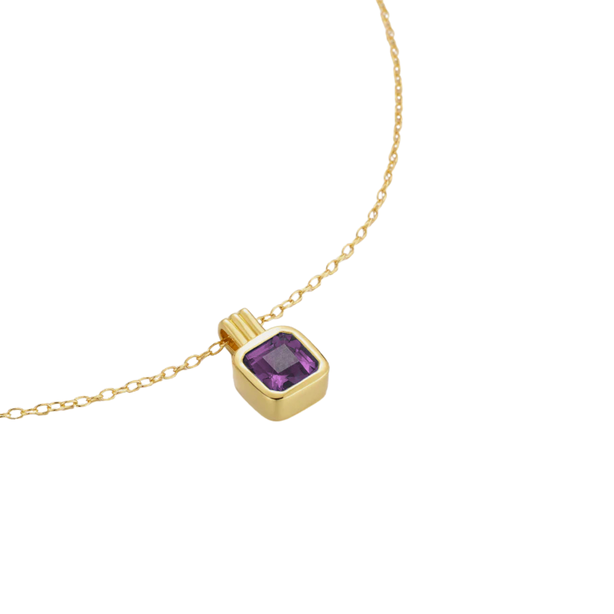 Avenelle Amethyst Asscher-Cut Pendant 18K Gold - Natural Diamonds & Lab Grown Diamonds  - Best prices for jewelry and diamonds. The best jewelry to shop in Dubai and Abu Dhabi - Dubai Tourism. Best Shopping in Dubai Mall - Fashion Avenue, Mall of Emirates, Dubai, Palm Jumeirah and UAE. Hip-hop custom jewelry and manufacturer supplier - diamond and gold wholesaler. The best place to visit in Dubai during vacation. Richie Gold & Diamond is located in Dubai Gold Souk