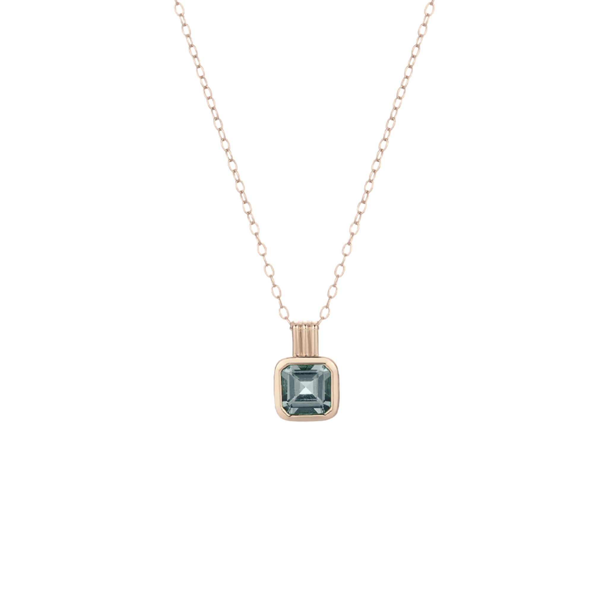 Avenelle Aquamarine Asscher-Cut Pendant 18K Rose Gold - Natural Diamonds & Lab Grown Diamonds  - Best prices for jewelry and diamonds. The best jewelry to shop in Dubai and Abu Dhabi - Dubai Tourism. Best Shopping in Dubai Mall - Fashion Avenue, Mall of Emirates, Dubai, Palm Jumeirah and UAE. Hip-hop custom jewelry and manufacturer supplier - diamond and gold wholesaler. The best place to visit in Dubai during vacation. Richie Gold & Diamond is located in Dubai Gold Souk