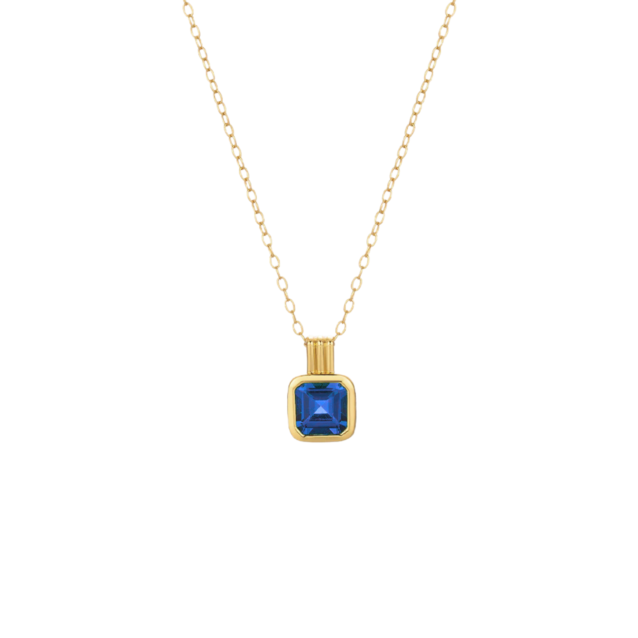 Avenelle Blue Sapphire Asscher-Cut Pendant 18K Gold - Natural Diamonds & Lab Grown Diamonds  - Best prices for jewelry and diamonds. The best jewelry to shop in Dubai and Abu Dhabi - Dubai Tourism. Best Shopping in Dubai Mall - Fashion Avenue, Mall of Emirates, Dubai, Palm Jumeirah and UAE. Hip-hop custom jewelry and manufacturer supplier - diamond and gold wholesaler. The best place to visit in Dubai during vacation. Richie Gold & Diamond is located in Dubai Gold Souk