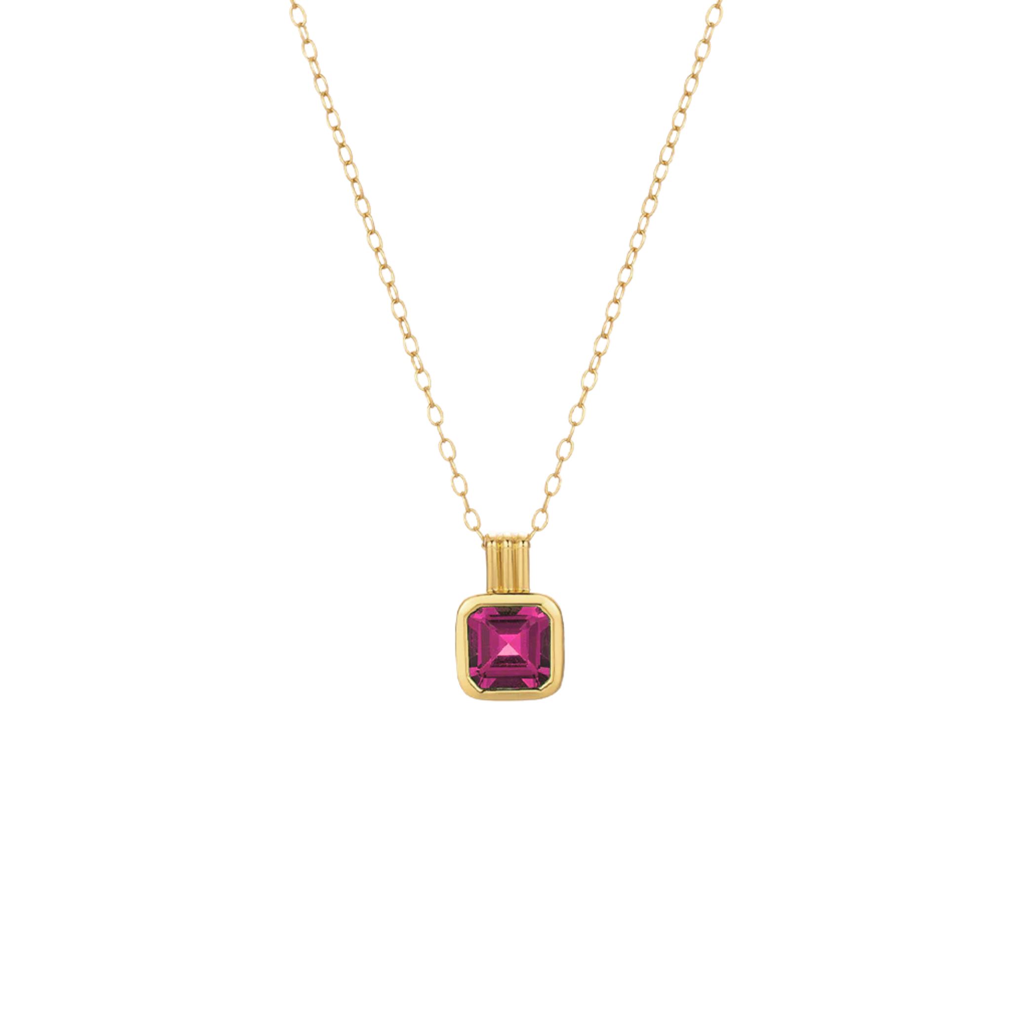 Avenelle Pink Tourmaline Asscher-Cut Pendant 18K Gold - Natural Diamonds & Lab Grown Diamonds  - Best prices for jewelry and diamonds. The best jewelry to shop in Dubai and Abu Dhabi - Dubai Tourism. Best Shopping in Dubai Mall - Fashion Avenue, Mall of Emirates, Dubai, Palm Jumeirah and UAE. Hip-hop custom jewelry and manufacturer supplier - diamond and gold wholesaler. The best place to visit in Dubai during vacation. Richie Gold & Diamond is located in Dubai Gold Souk