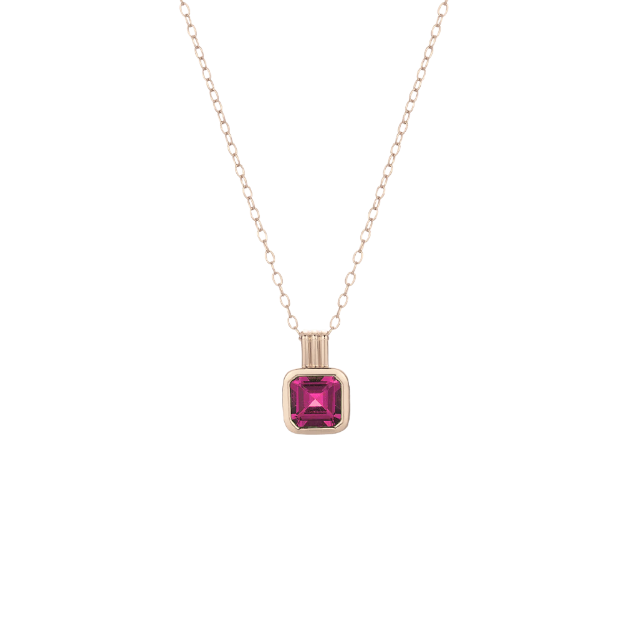 Avenelle Pink Tourmaline Asscher-Cut Pendant 18K Rose Gold - Natural Diamonds & Lab Grown Diamonds  - Best prices for jewelry and diamonds. The best jewelry to shop in Dubai and Abu Dhabi - Dubai Tourism. Best Shopping in Dubai Mall - Fashion Avenue, Mall of Emirates, Dubai, Palm Jumeirah and UAE. Hip-hop custom jewelry and manufacturer supplier - diamond and gold wholesaler. The best place to visit in Dubai during vacation. Richie Gold & Diamond is located in Dubai Gold Souk
