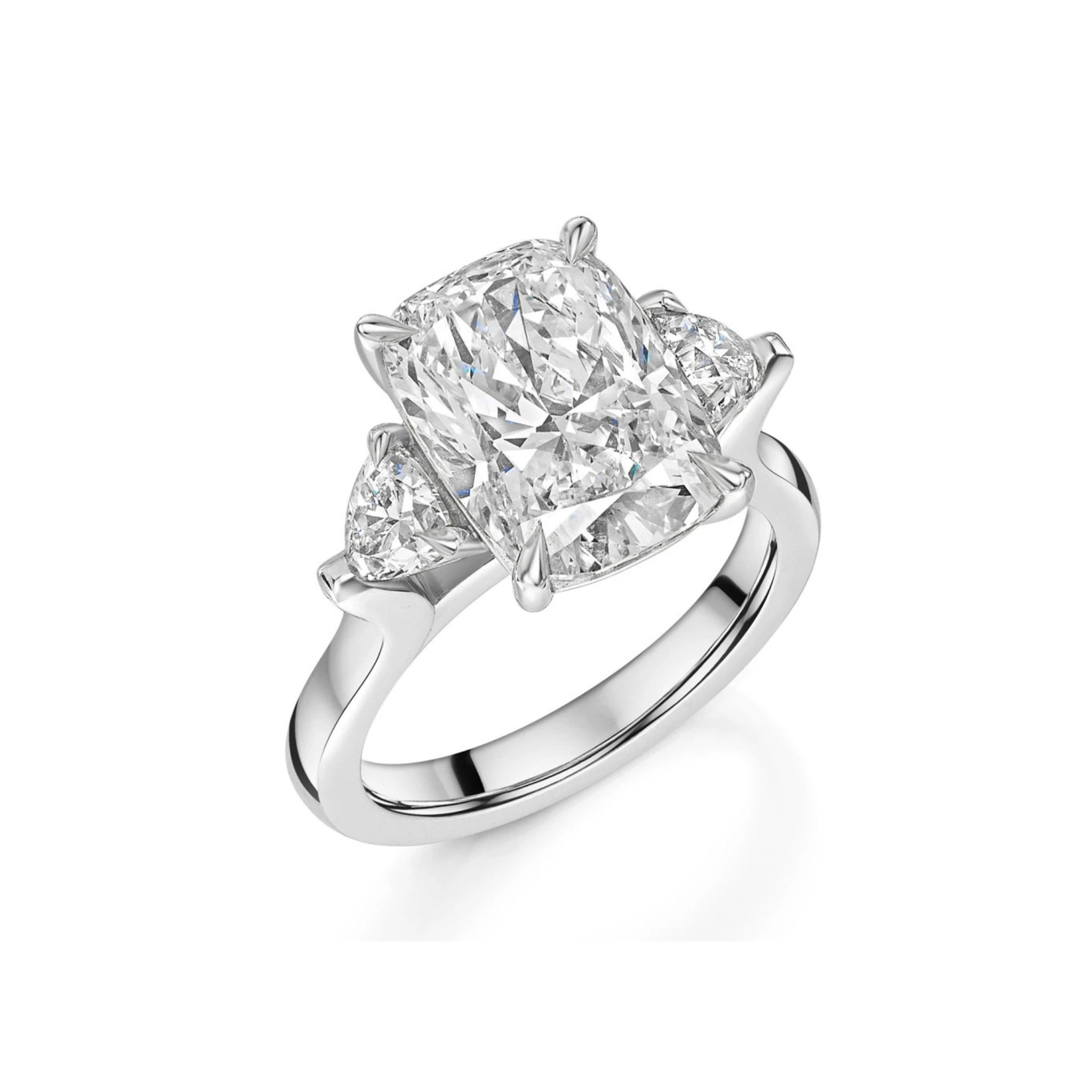 Avenna Radiant-Cut Three-Stone Ring 18K White Gold - Best prices for jewelry and diamonds. The best jewelry to shop in Dubai and Abu Dhabi - Dubai Tourism. Best Shopping in Dubai Mall - Fashion Avenue, Mall of Emirates, Dubai, Palm Jumeirah and UAE. Hip-hop custom jewelry and manufacturer supplier - diamond and gold wholesaler. The best place to visit in Dubai during vacation. Richie Gold & Diamond is located in Dubai Gold Souk