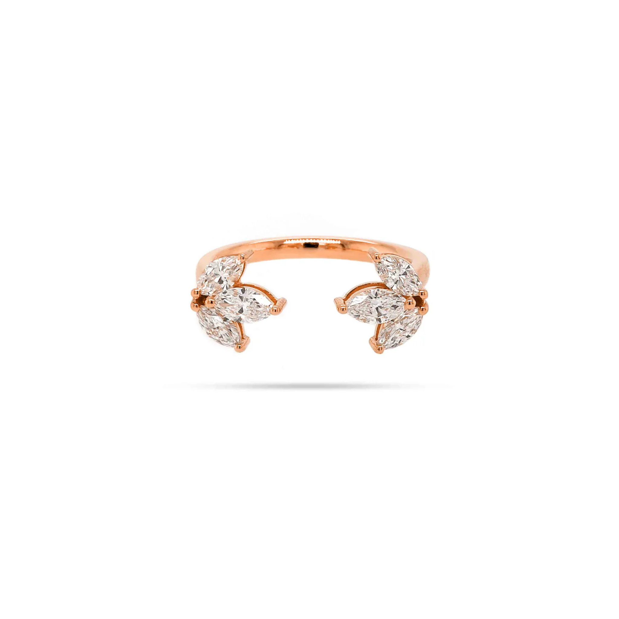 Caelina Bloom Diamond Ring 18K Rose Gold - Natural Diamonds & Lab Grown Diamonds  - Aarna - Canadian Jewelry Brand - Canadian Online Jewelry