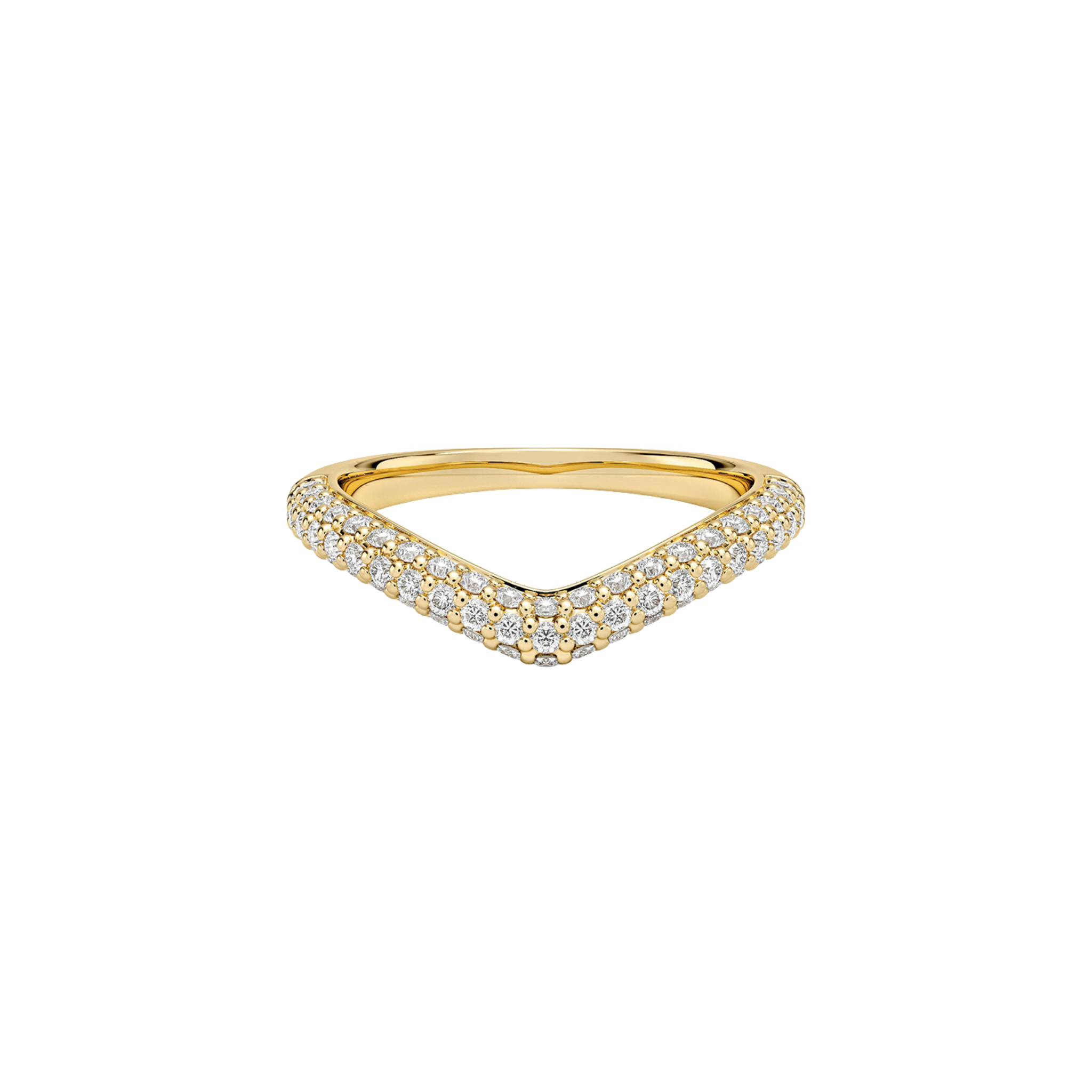 Caelith Pavé V Diamond Band in 18K Gold - Natural diamond and lab grown diamond engagement rings and wedding bands at unbeatable prices. Best bridal jewelry collections in Dubai and Abu Dhabi, featuring custom-made rings, timeless solitaires, and luxury wedding sets. Richie Gold & Diamond in the heart of Dubai Gold Souk — your trusted destination for engagement rings, wedding bands, and fine jewelry in the UAE, Dubai Mall, Fashion Avenue, Mall of the Emirates, and Palm Jumeirah.