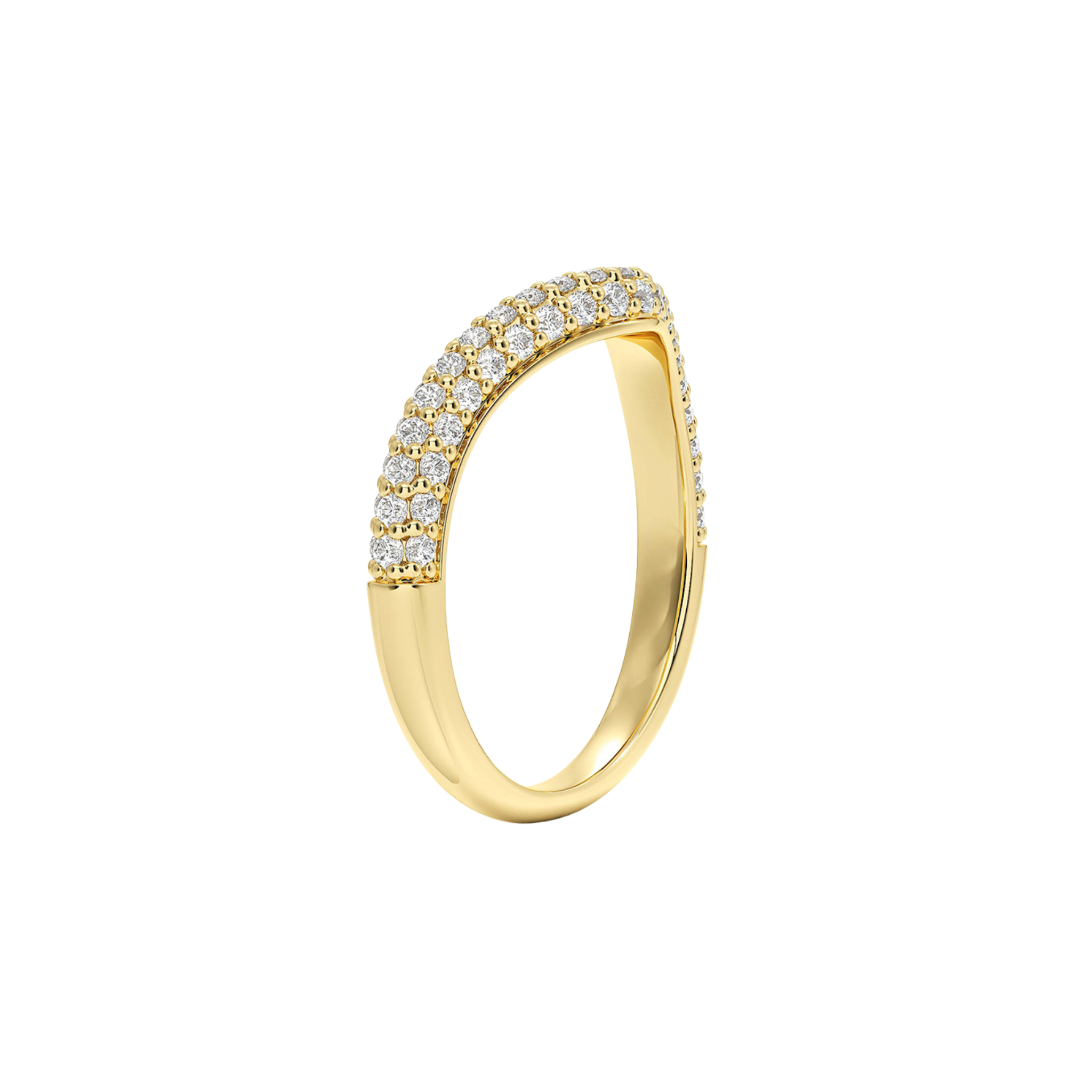 Caelith Pavé V Diamond Band in 18K Gold - Natural diamond and lab grown diamond engagement rings and wedding bands at unbeatable prices. Best bridal jewelry collections in Dubai and Abu Dhabi, featuring custom-made rings, timeless solitaires, and luxury wedding sets. Richie Gold & Diamond in the heart of Dubai Gold Souk — your trusted destination for engagement rings, wedding bands, and fine jewelry in the UAE, Dubai Mall, Fashion Avenue, Mall of the Emirates, and Palm Jumeirah.