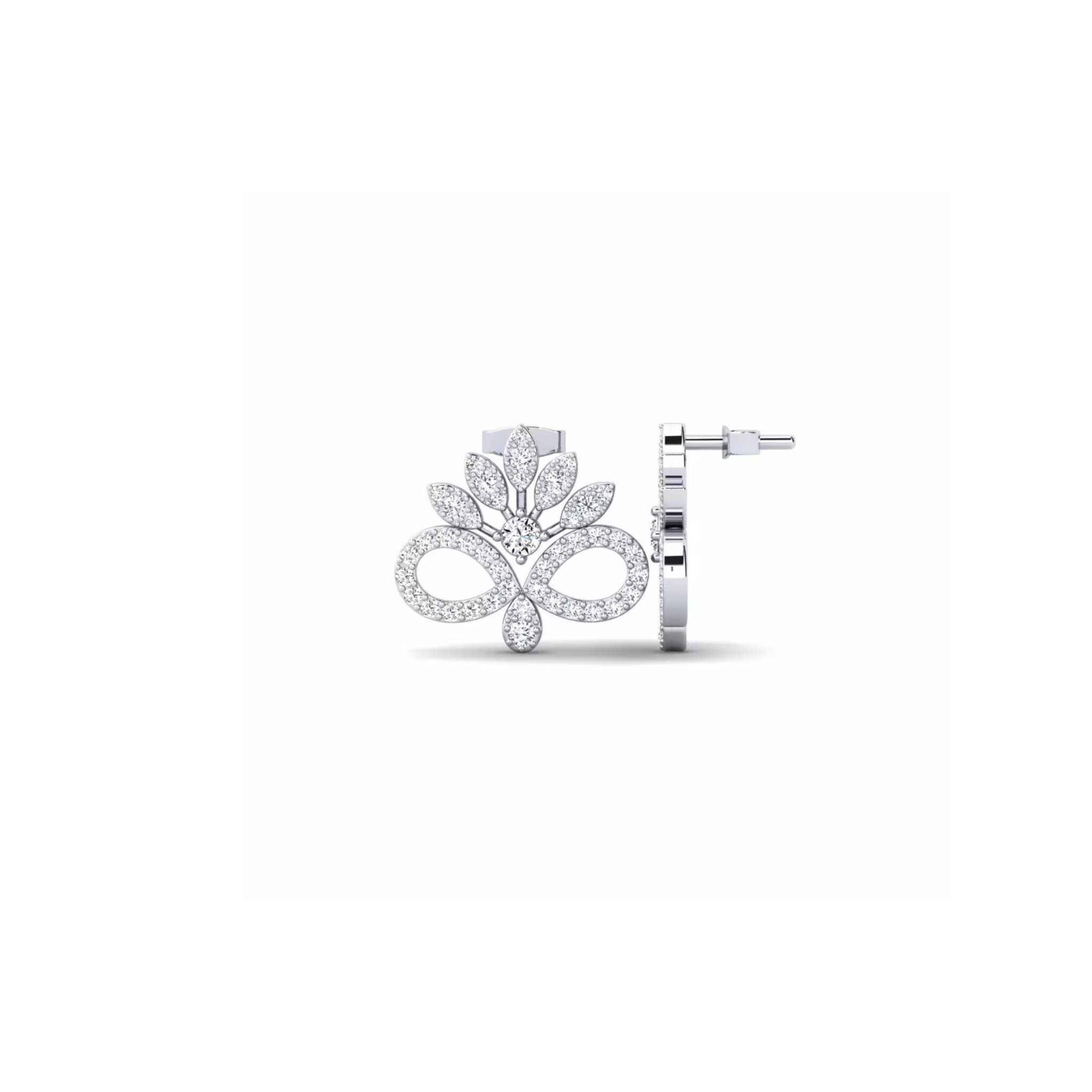 Callara Diamond Bloom Earrings 18K White Gold - Natural Diamonds & Lab Grown Diamonds - Best prices for jewelry and diamonds. The best jewelry to shop in Dubai and Abu Dhabi - Dubai Tourism. Best Shopping in Dubai Mall - Fashion Avenue, Mall of Emirates, Dubai, Palm Jumeirah and UAE. Hip-hop custom jewelry and manufacturer supplier - diamond and gold wholesaler. The best place to visit in Dubai during vacation. Richie Gold & Diamond is located in Dubai Gold Souk