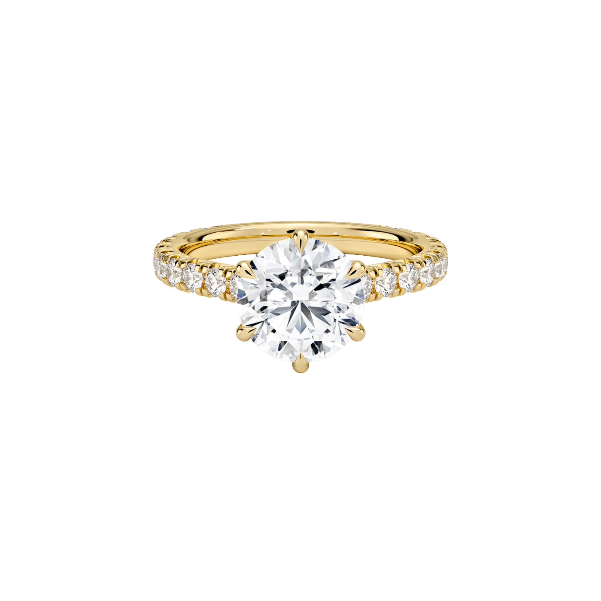 Callidora Three-Quarter Pavé Solitaire Ring in 18K Gold - Best prices for jewelry and diamonds. The best jewelry to shop in Dubai and Abu Dhabi - Dubai Tourism. Best Shopping in Dubai Mall - Fashion Avenue, Mall of Emirates, Dubai, Palm Jumeirah and UAE. Hip-hop custom jewelry and manufacturer supplier - diamond and gold wholesaler. The best place to visit in Dubai during vacation. Richie Gold & Diamond is located in Dubai Gold Souk