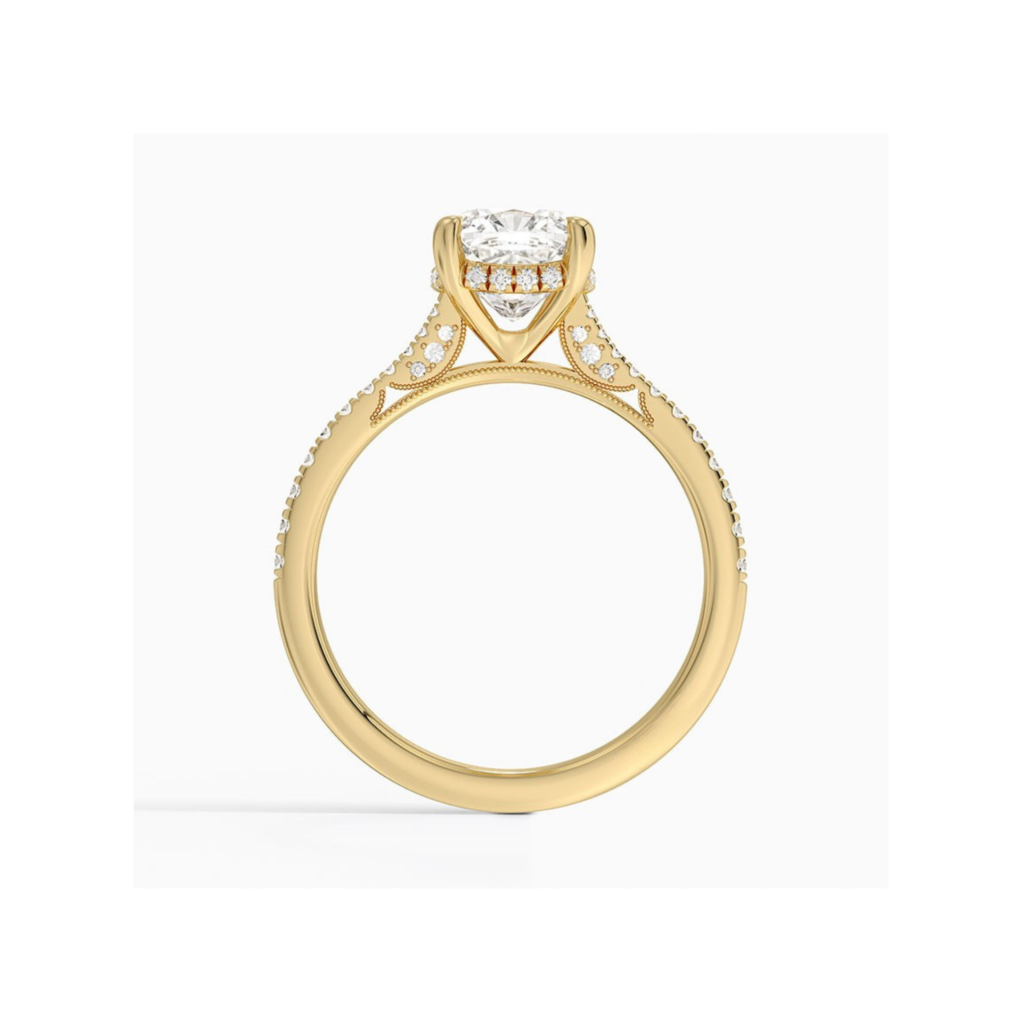 Cassiane Cushion Pavé Ring in 18K Gold - Best prices for jewelry and diamonds. The best jewelry to shop in Dubai and Abu Dhabi - Dubai Tourism. Best Shopping in Dubai Mall - Fashion Avenue, Mall of Emirates, Dubai, Palm Jumeirah and UAE. Hip-hop custom jewelry and manufacturer supplier - diamond and gold wholesaler. The best place to visit in Dubai during vacation. Richie Gold & Diamond is located in Dubai Gold Souk