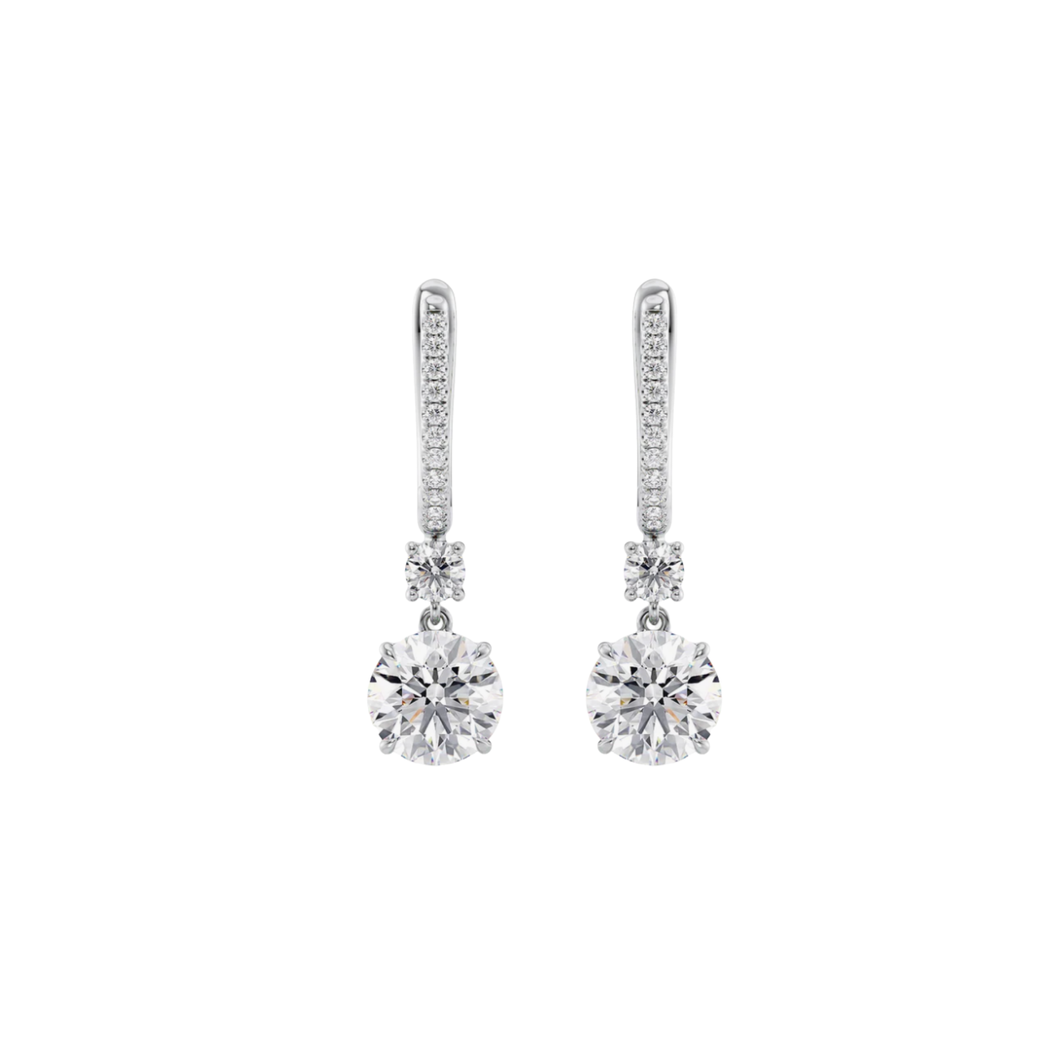 Celestia Diamond Drop Earrings 18K White Gold - Natural Diamonds & Lab Grown Diamonds - Best prices for jewelry and diamonds. The best jewelry to shop in Dubai and Abu Dhabi - Dubai Tourism. Best Shopping in Dubai Mall - Fashion Avenue, Mall of Emirates, Dubai, Palm Jumeirah and UAE. Hip-hop custom jewelry and manufacturer supplier - diamond and gold wholesaler. The best place to visit in Dubai during vacation. Richie Gold & Diamond is located in Dubai Gold Souk