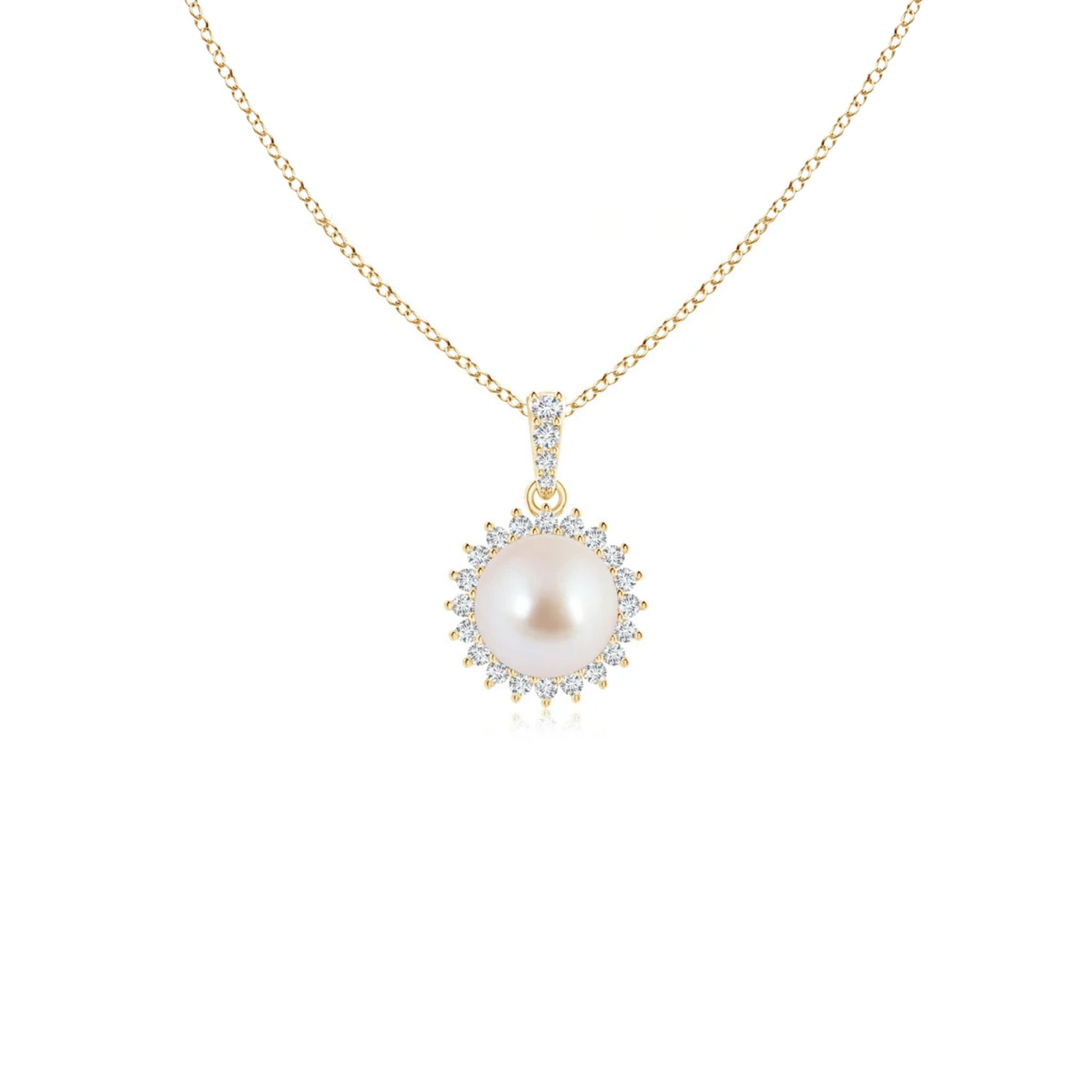 Celestique Diamond Pearl Halo Pendant 18K Gold - Holiday Gifts, Gifts for Her, Gifts for wife, Bridemaids Gifts, Best Online Jewelry Store, Most Reputable Diamond Jewelry Store, Best Online Jewelry Dubai, Europe and North America. Fast Online Shipping Jewelry, Natural Diamond Jewelry, Lab Grown Diamond Jewelry, Best Birthday Gift Ideas, Best Anniversary Gift Ideas, Best Christmas Gift Idea, Best Engagement Ring Brand, Best Jewelry Brand, Christmas Shopping. 