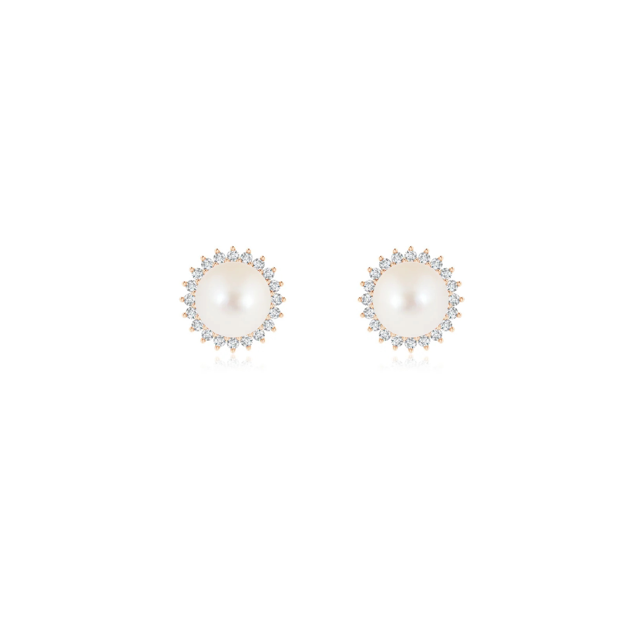 Celestique Diamond Pearl Halo Studs 18K Rose Gold - Holiday Gifts, Gifts for Her, Gifts for wife, Bridemaids Gifts, Best Online Jewelry Store, Most Reputable Diamond Jewelry Store, Best Online Jewelry Dubai, Europe and North America. Fast Online Shipping Jewelry, Natural Diamond Jewelry, Lab Grown Diamond Jewelry, Best Birthday Gift Ideas, Best Anniversary Gift Ideas, Best Christmas Gift Idea, Best Engagement Ring Brand, Best Jewelry Brand, Christmas Shopping. 